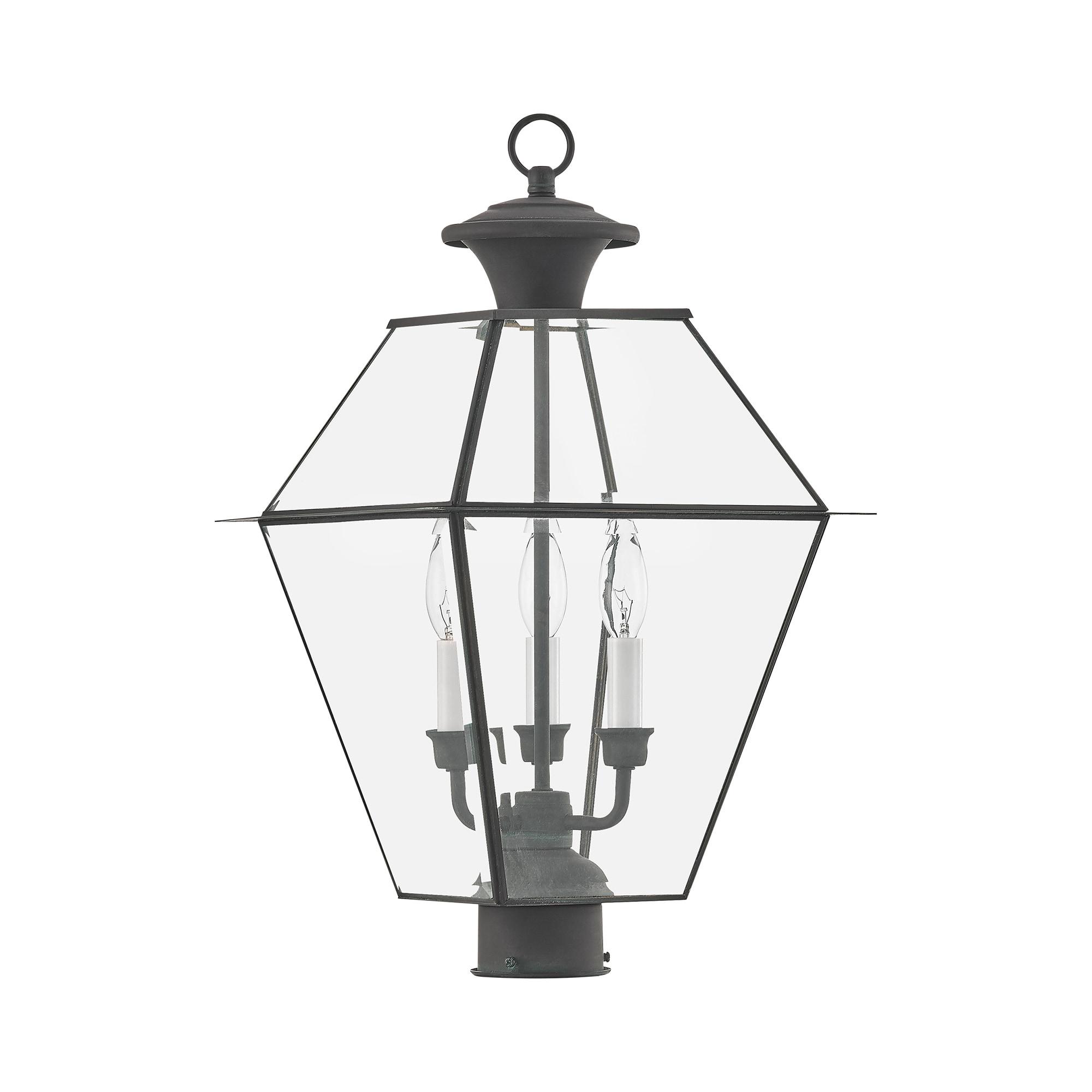Livex Lighting Westover 3 - Light Post Light in  Charcoal