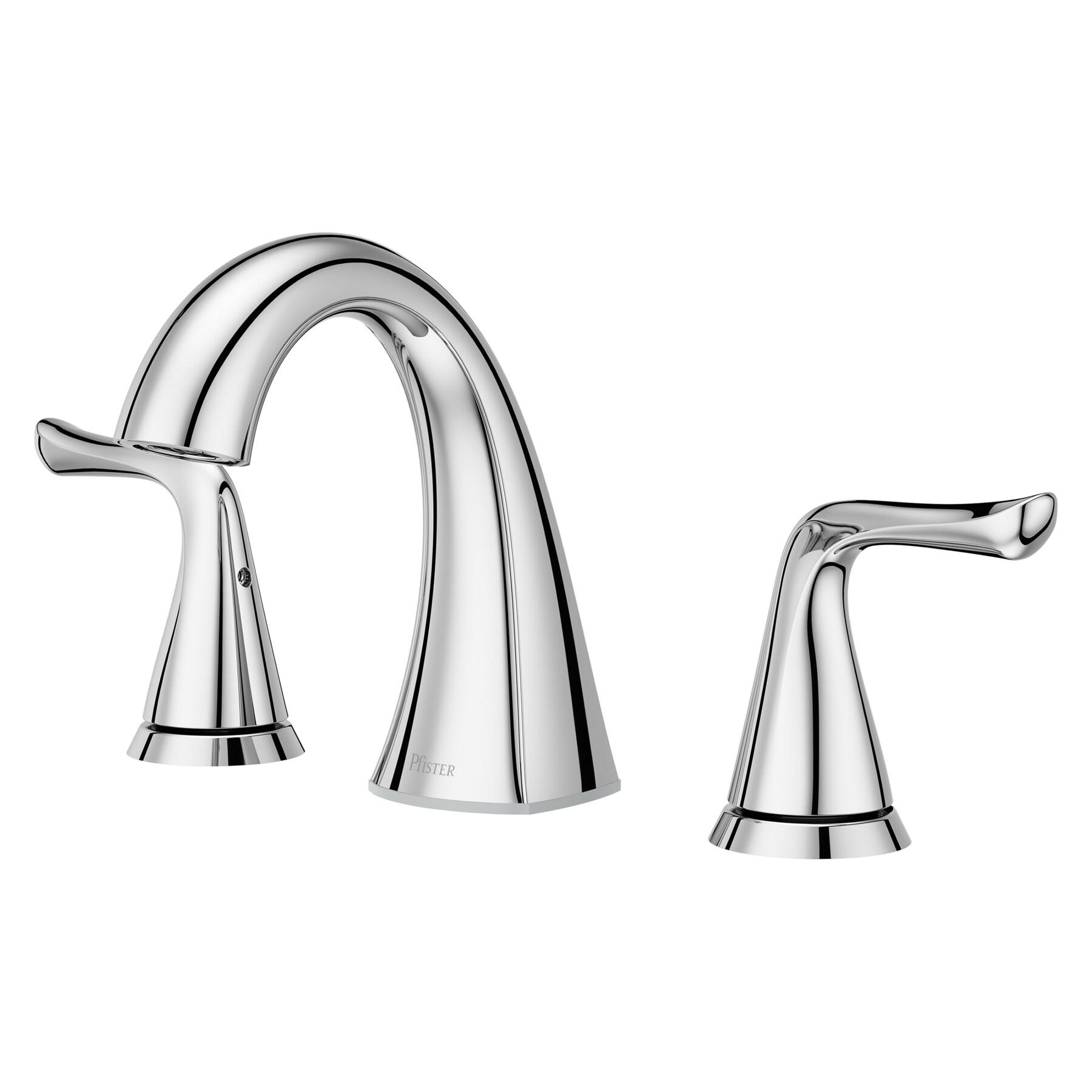 Pfister Willa Bathroom Sink Faucet, 8-Inch Widespread, 2-Handle, 3-Hole, NSF Certified, Polished Chrome Finish, LF049MALCC