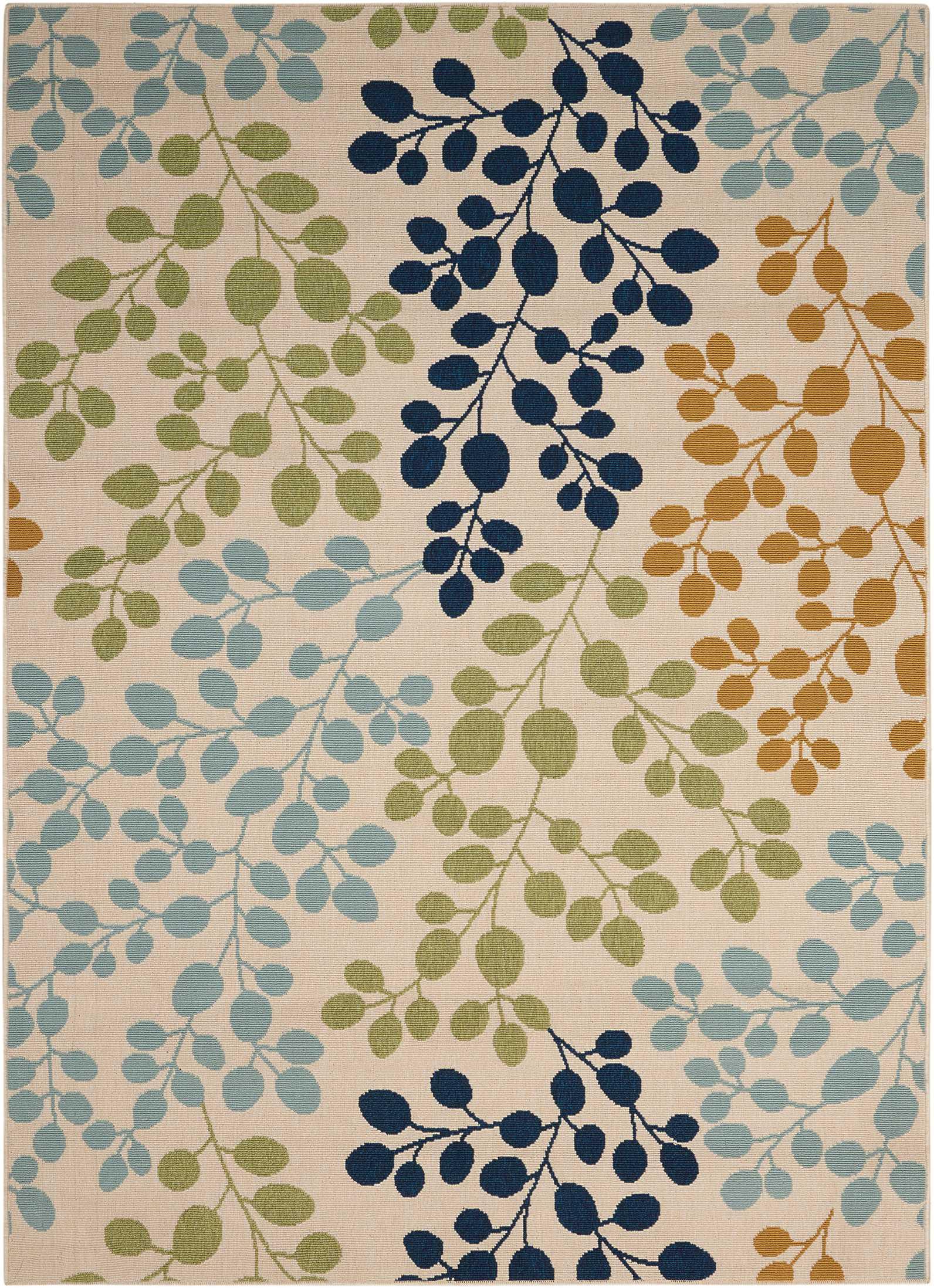 Nourison Caribbean Ivory Indoor/Outdoor Area Rug CRB01 2'6" x 4'