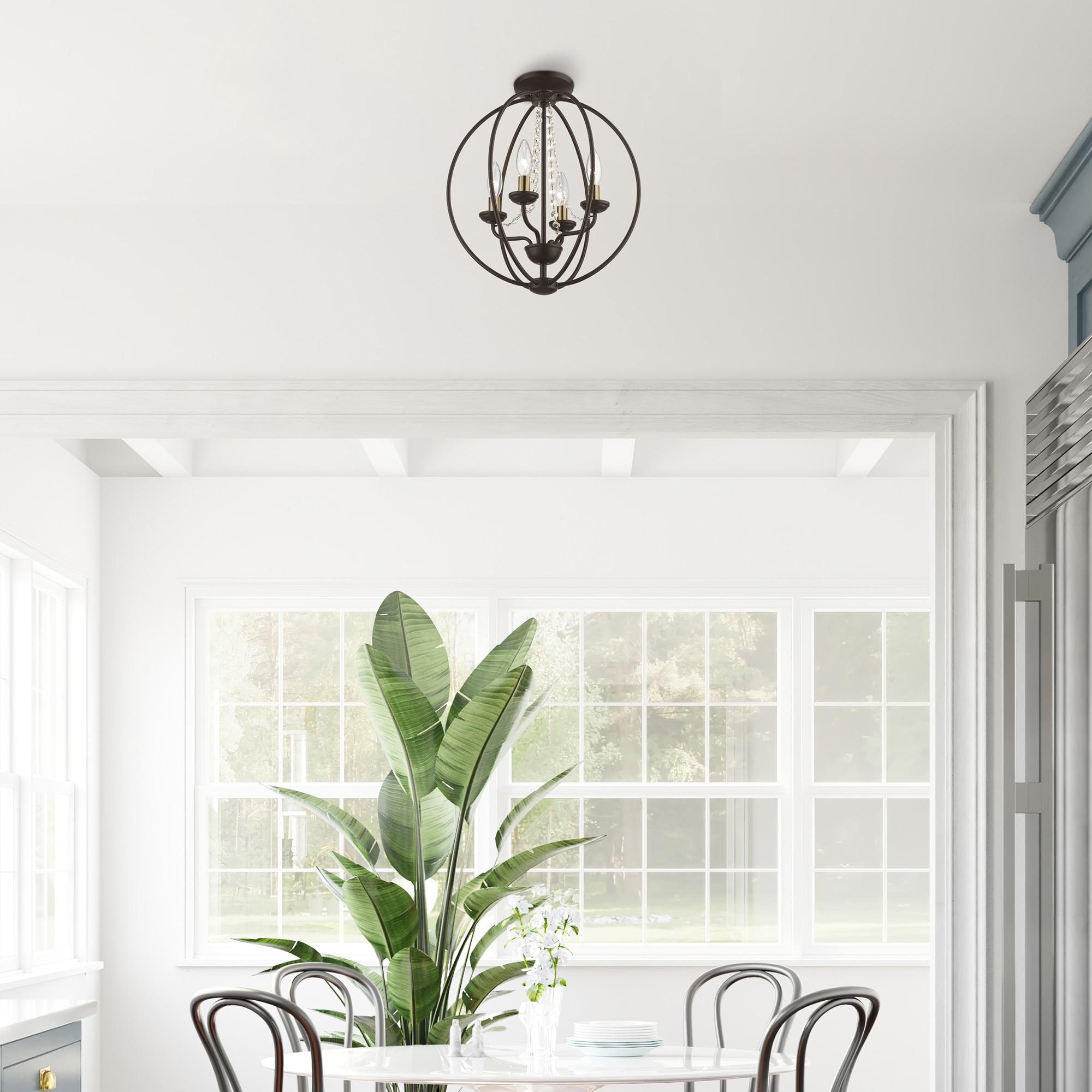 Livex Lighting Arabella 4 - Light Chandelier in  Bronze/Antique Brass