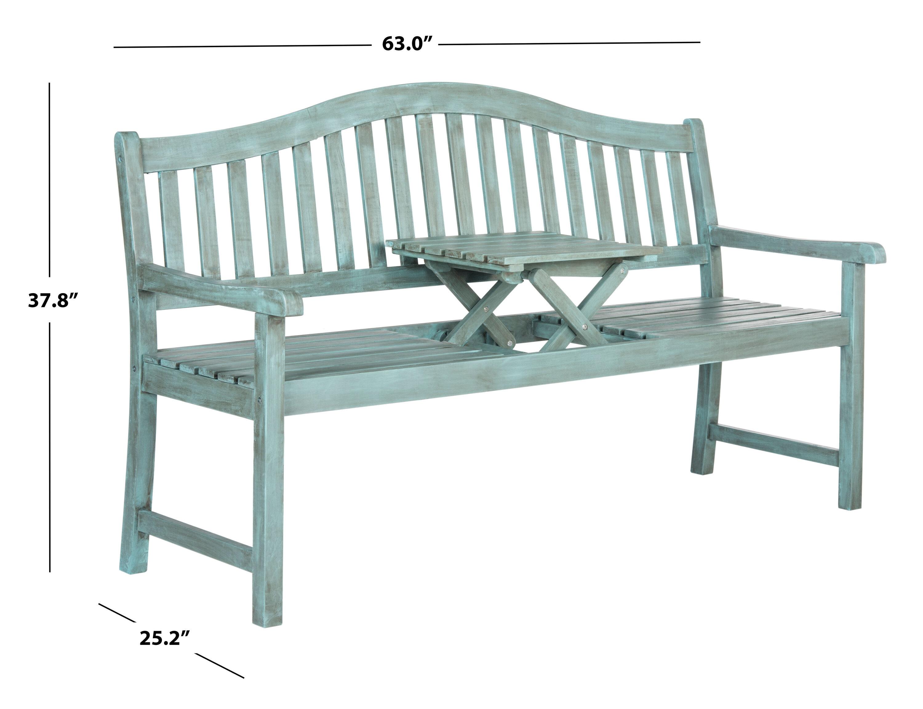 Mischa Bench - Outdoor - FOX6703 - Beach House BluE - Safavieh