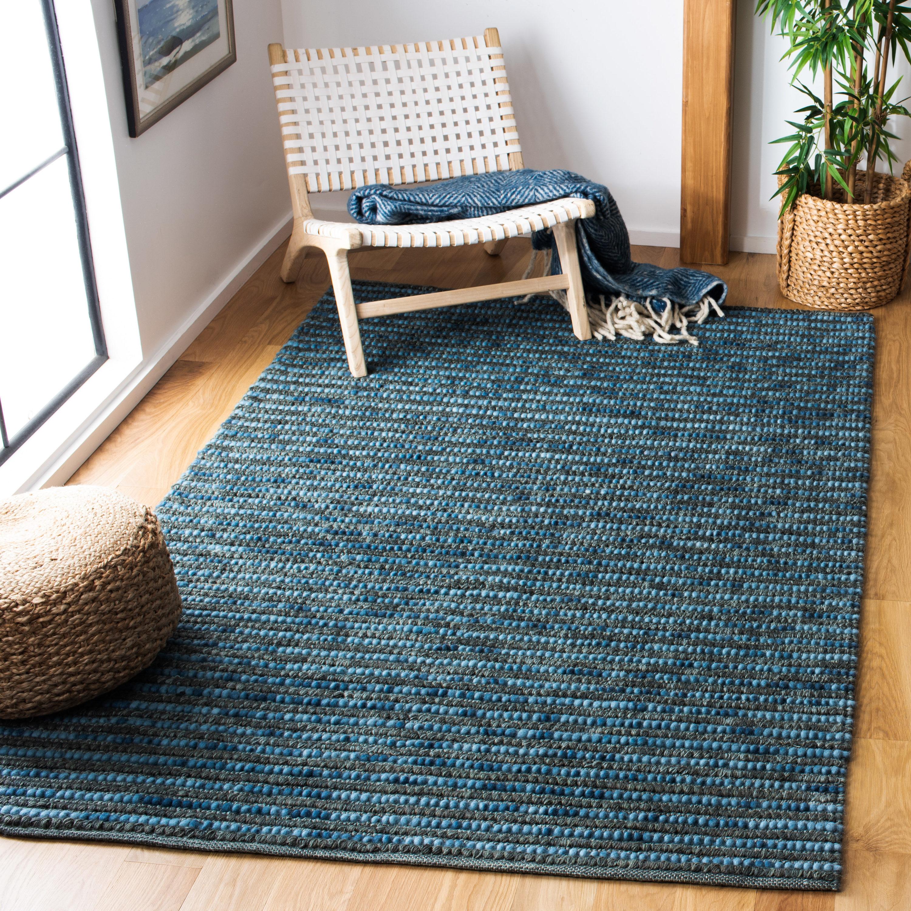 Bohemian BOH525 Hand Woven Area Rug - Dark Blue/Multi - 5'x8' - Safavieh.