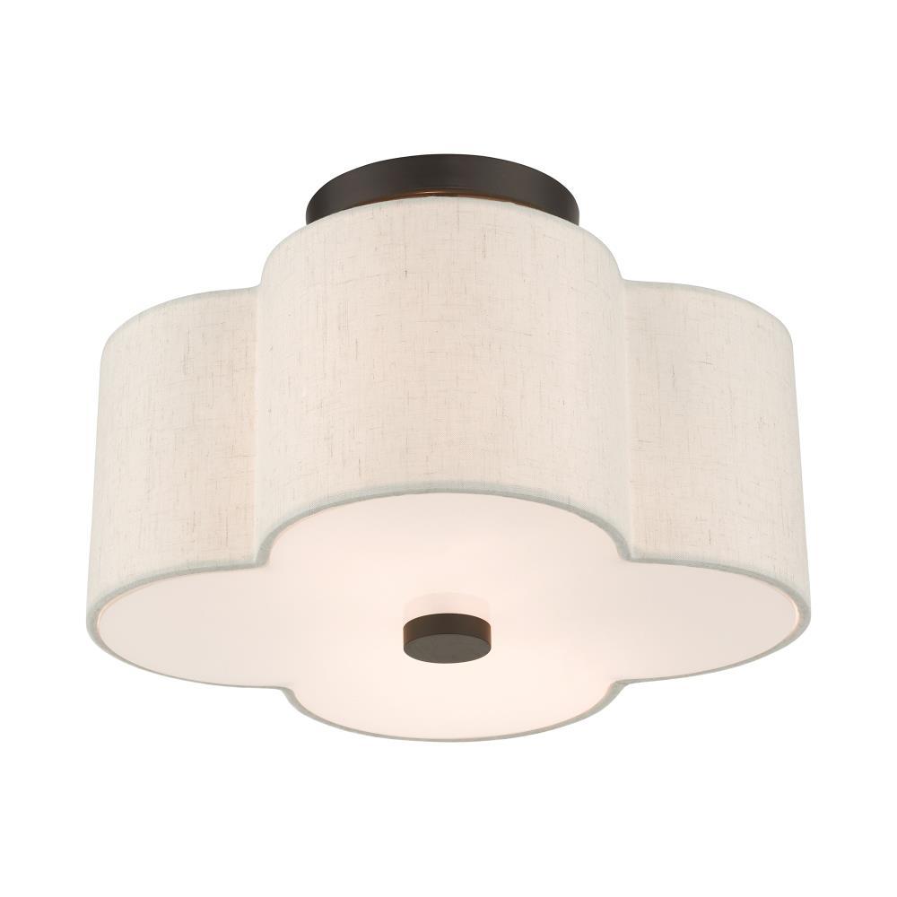 Livex Lighting Solstice 2 - Light Semi-Flush Mount in  English Bronze