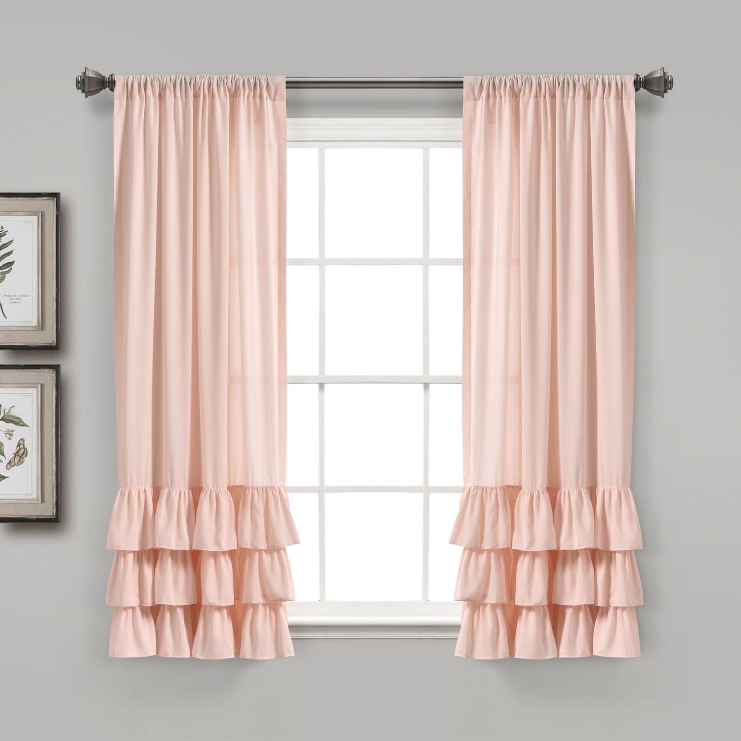 Lush Decor Polyester Sheer Curtain Pair (Set of 2)