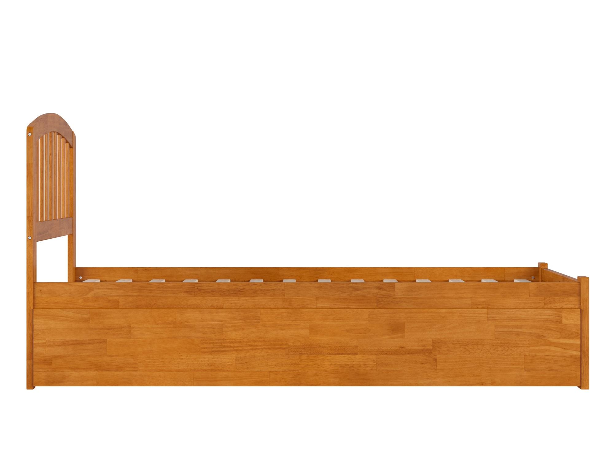 Richmond Solid Wood Platform Bed with Panel Footboard and Trundle