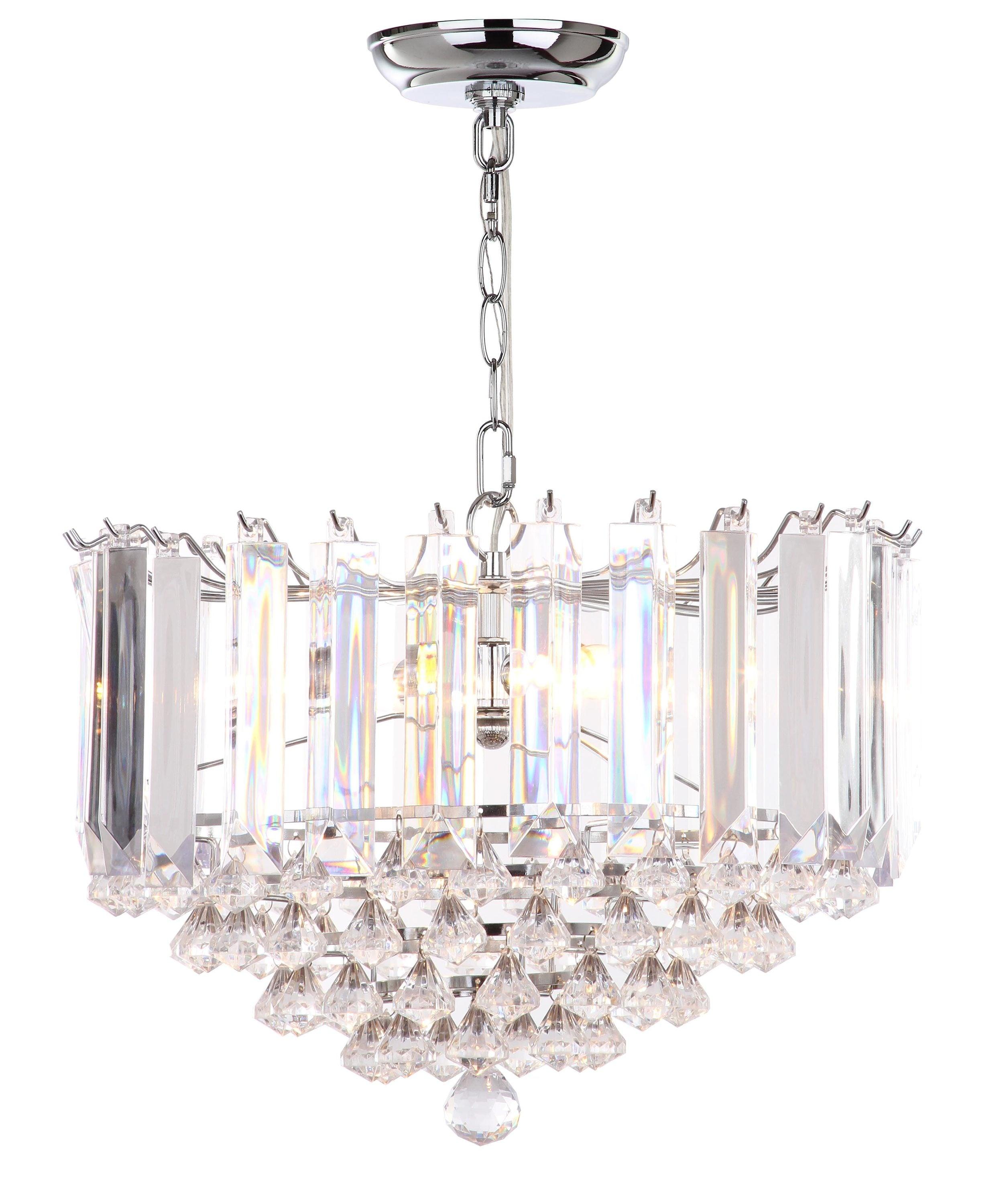 Hampton Pendant Lamp - LIT4490 - Clear/Chrome - Safavieh