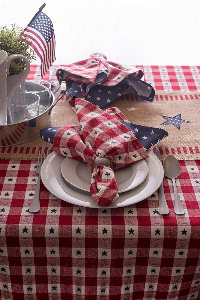 14 x 74 in. 4th of July Jute Table Runner