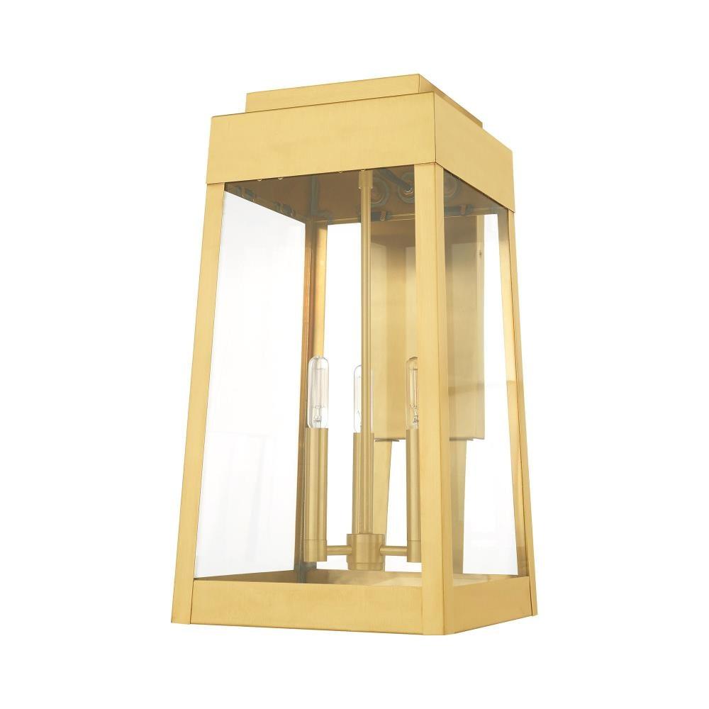 Livex Lighting Oslo 3 - Light Wall Light in  Satin Brass