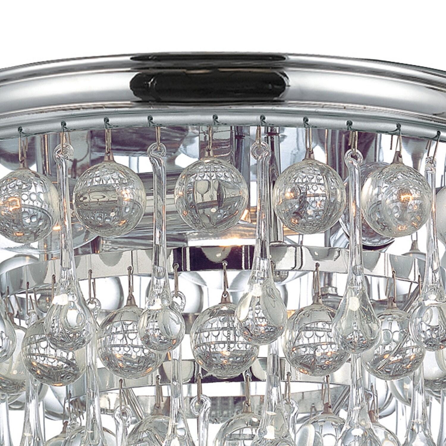 Crystorama Lighting Calypso 3 - Light Flush Mount in  Polished Chrome