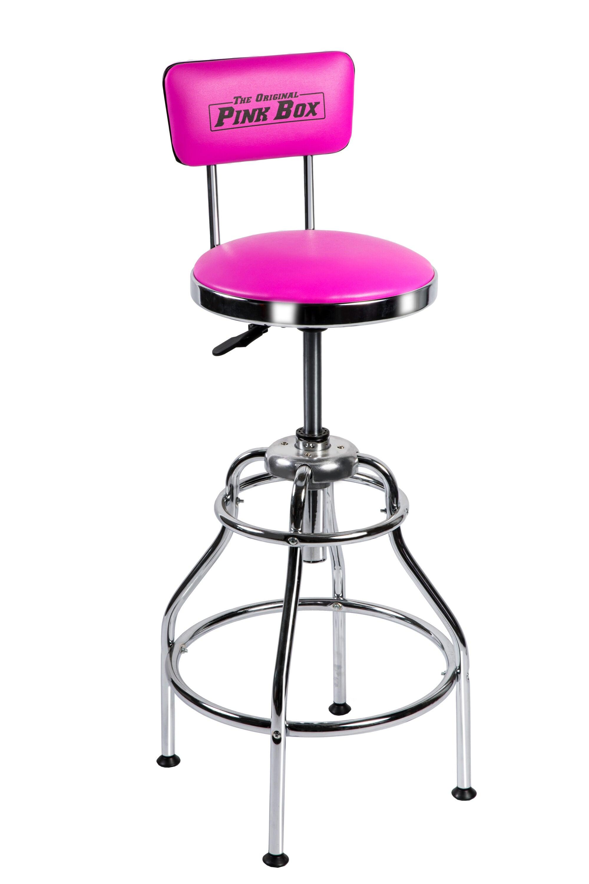 The Original Pink Box Swivel Upholstered Adjustable Height Counter Stool with Metal Frame