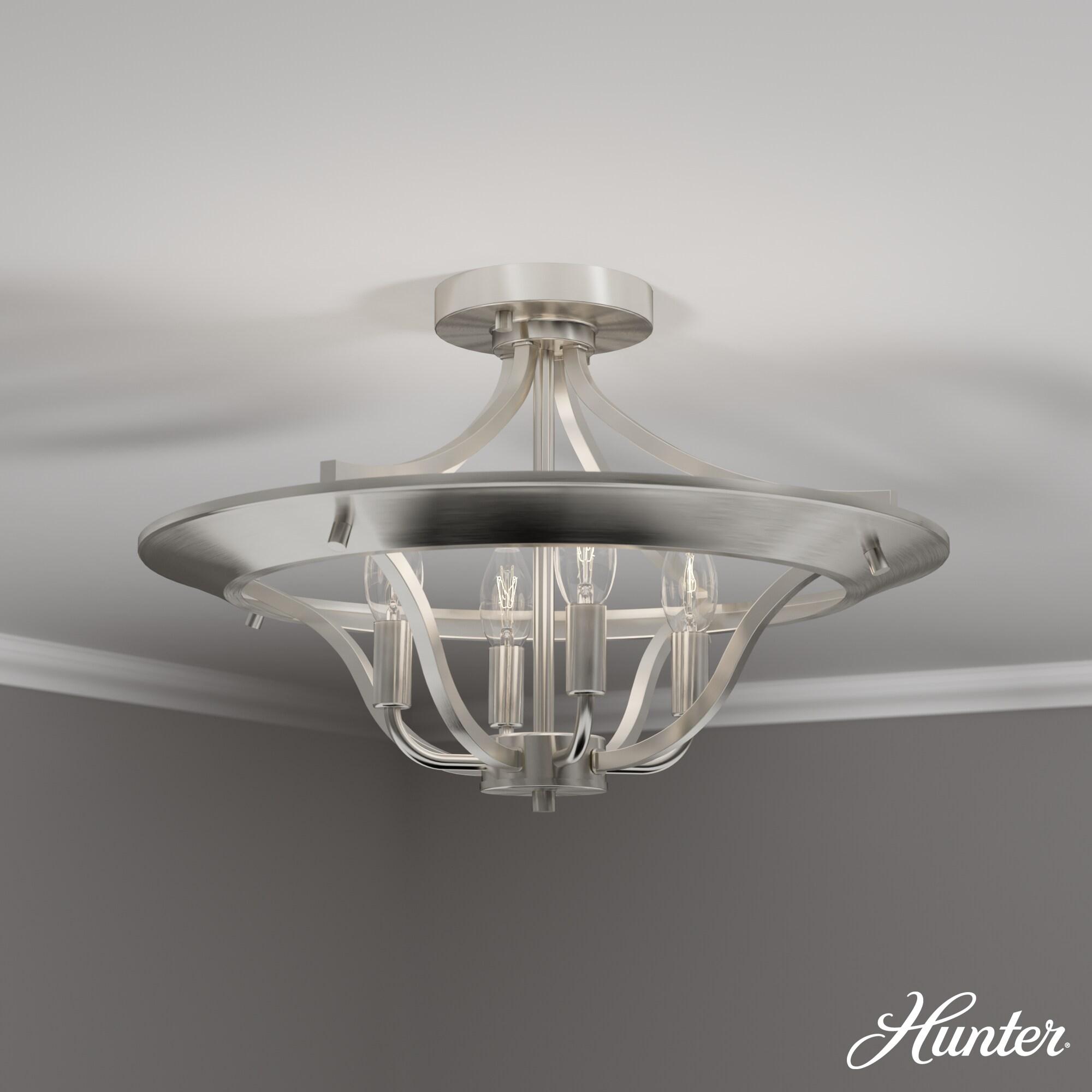 Hunter Fan Perch Point 4 Light Semi Flush Mount