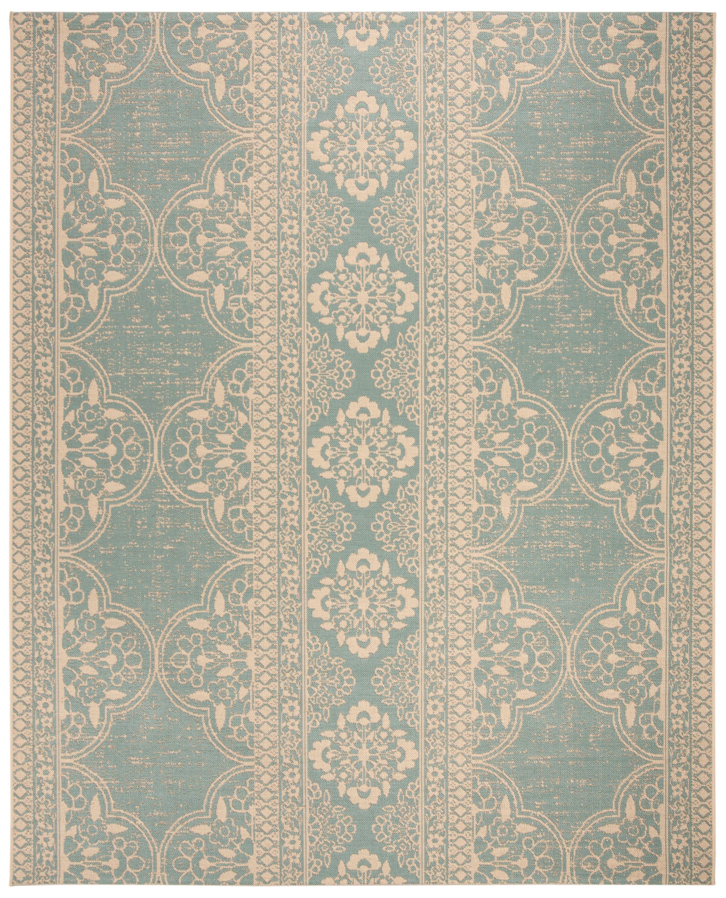 SAFAVIEH Linden Malandra Floral Area Rug, Cream/Aqua, 8' x 10'