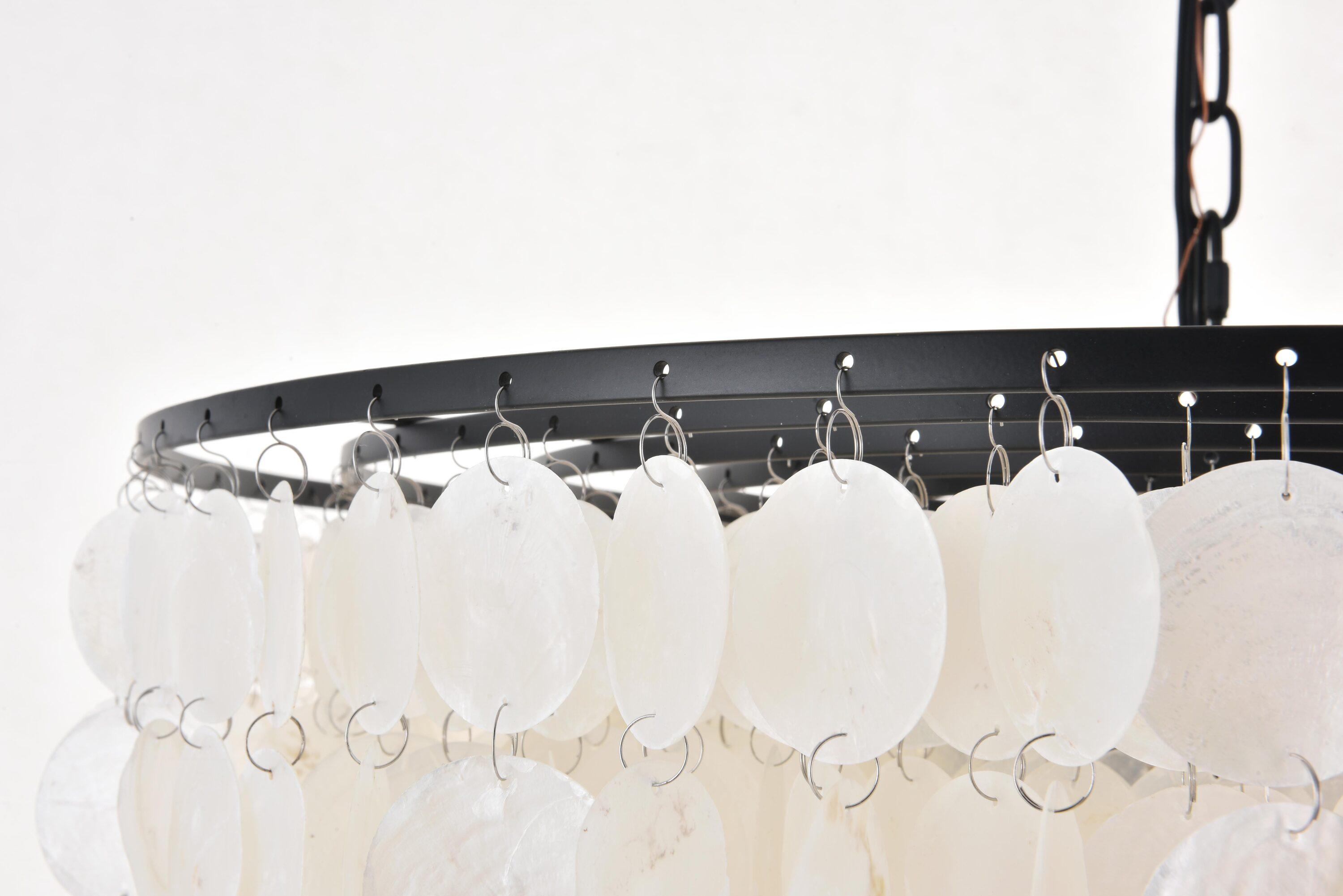 Elegant Lighting Selene 6 light Black Pendant