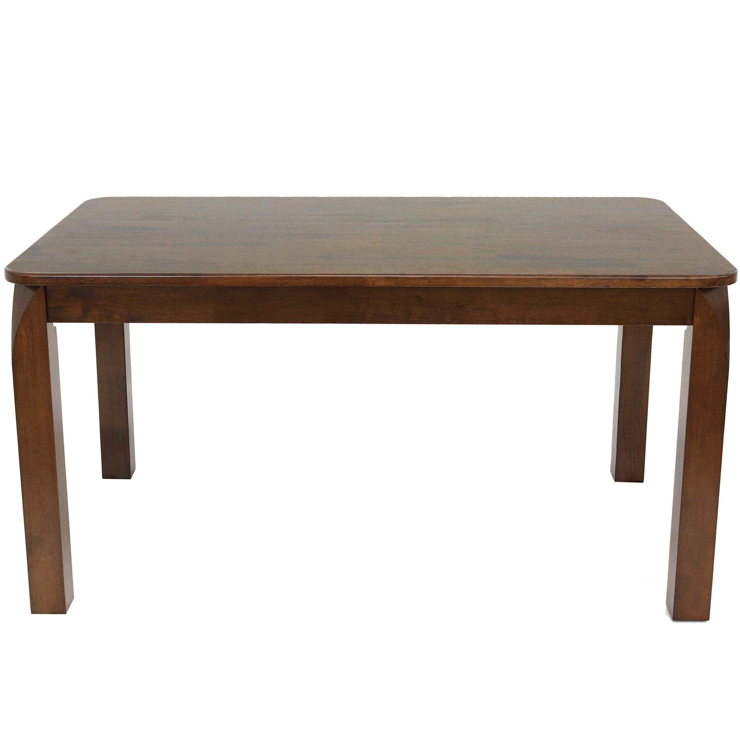 Sunnydaze Indoor 5-Foot Solid Rubberwood Rectangular Dining Table - Dark Walnut