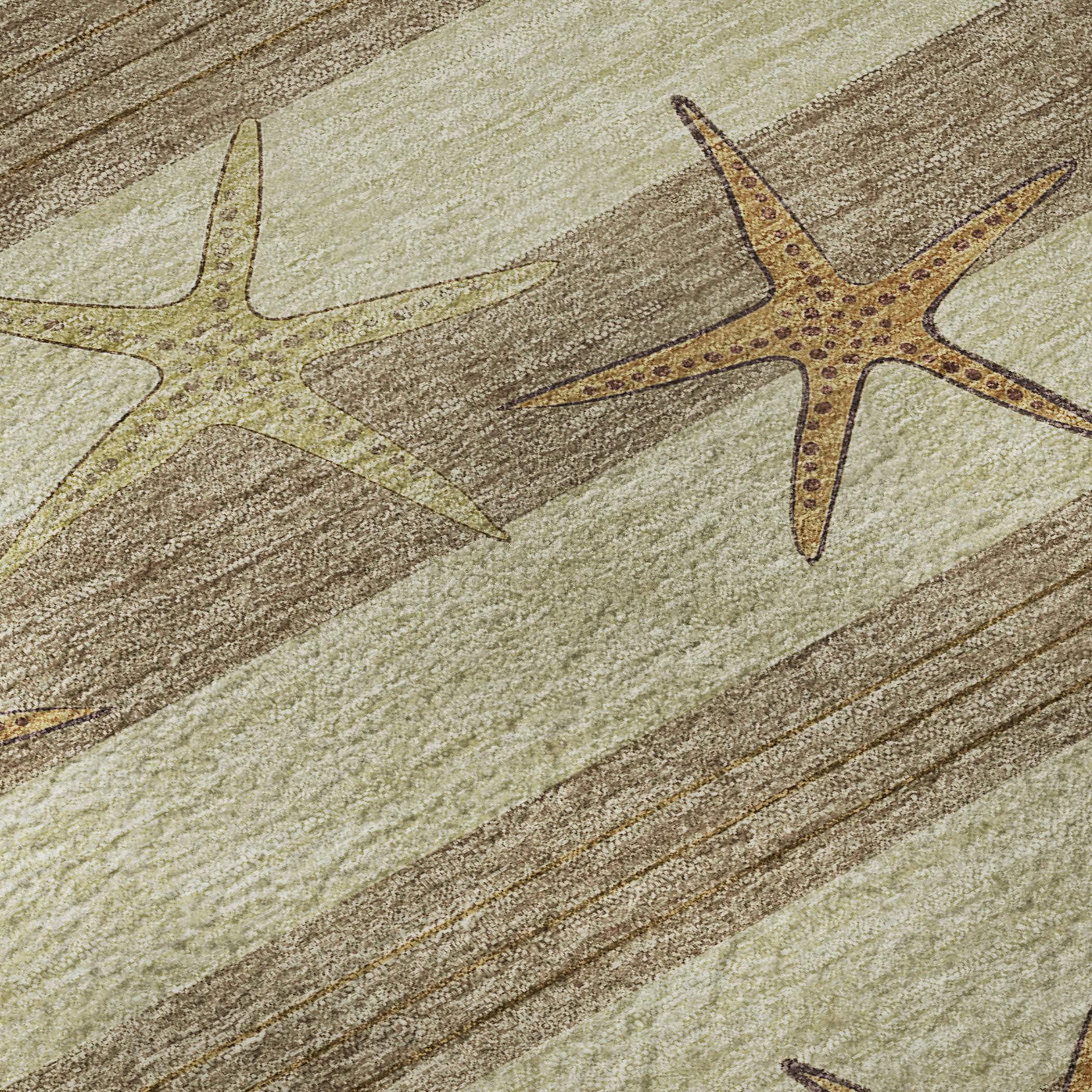 Premium Machine Washable Cerrito AMF191 Tan Rug