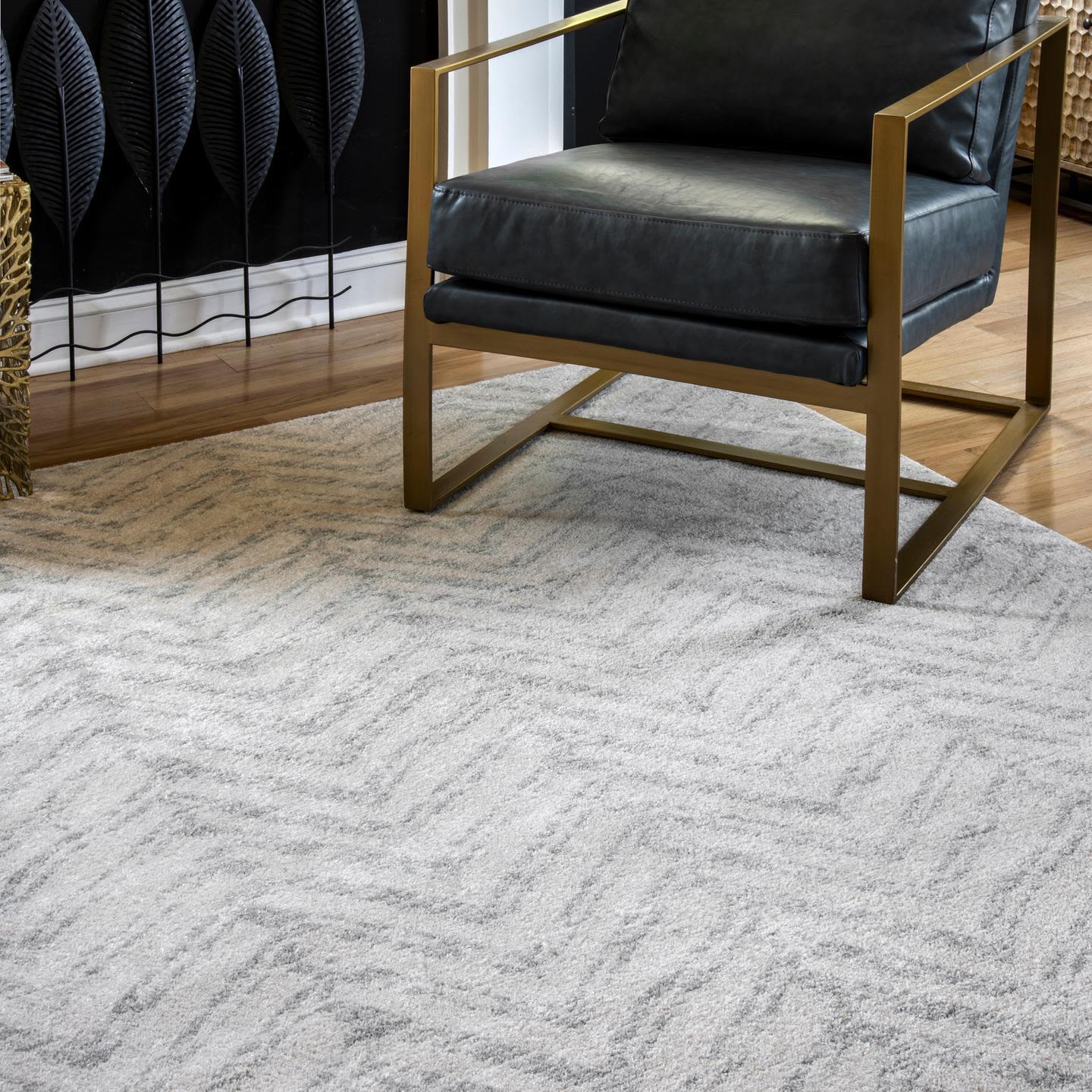 Nuloom Rosanne Geometric 7x9 Indoor Area Rug for Living Room Bedroom Dining Room Kitchen, Grey/Ivory