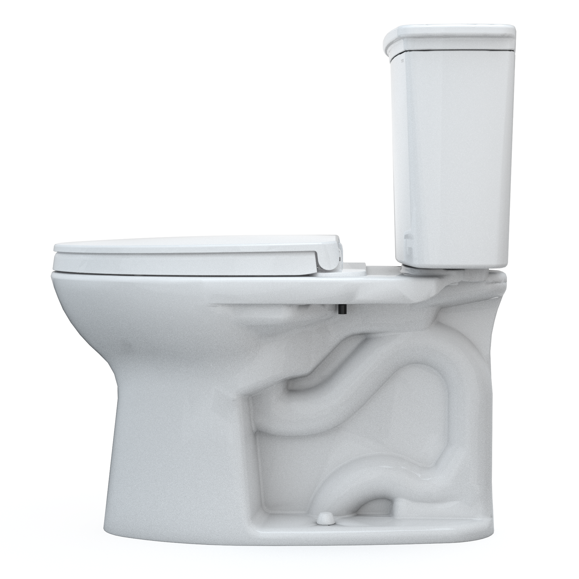 White Vitreous China Elongated Two-Piece Toilet with SoftClose Seat
