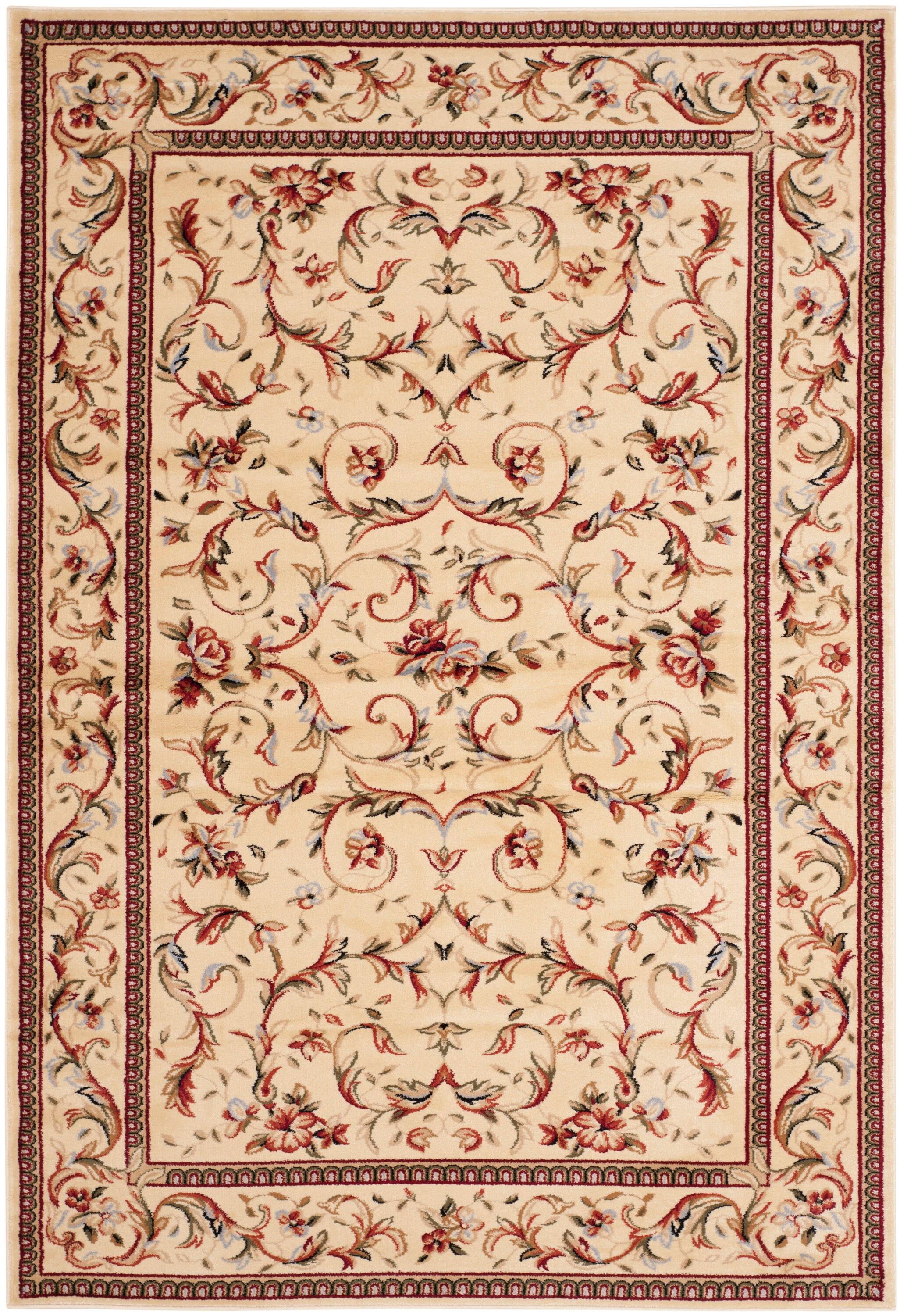Lyndhurst LNH322 Power Loomed Area Rug - Ivory/Ivory - 5'3"x7'6" - Safavieh.