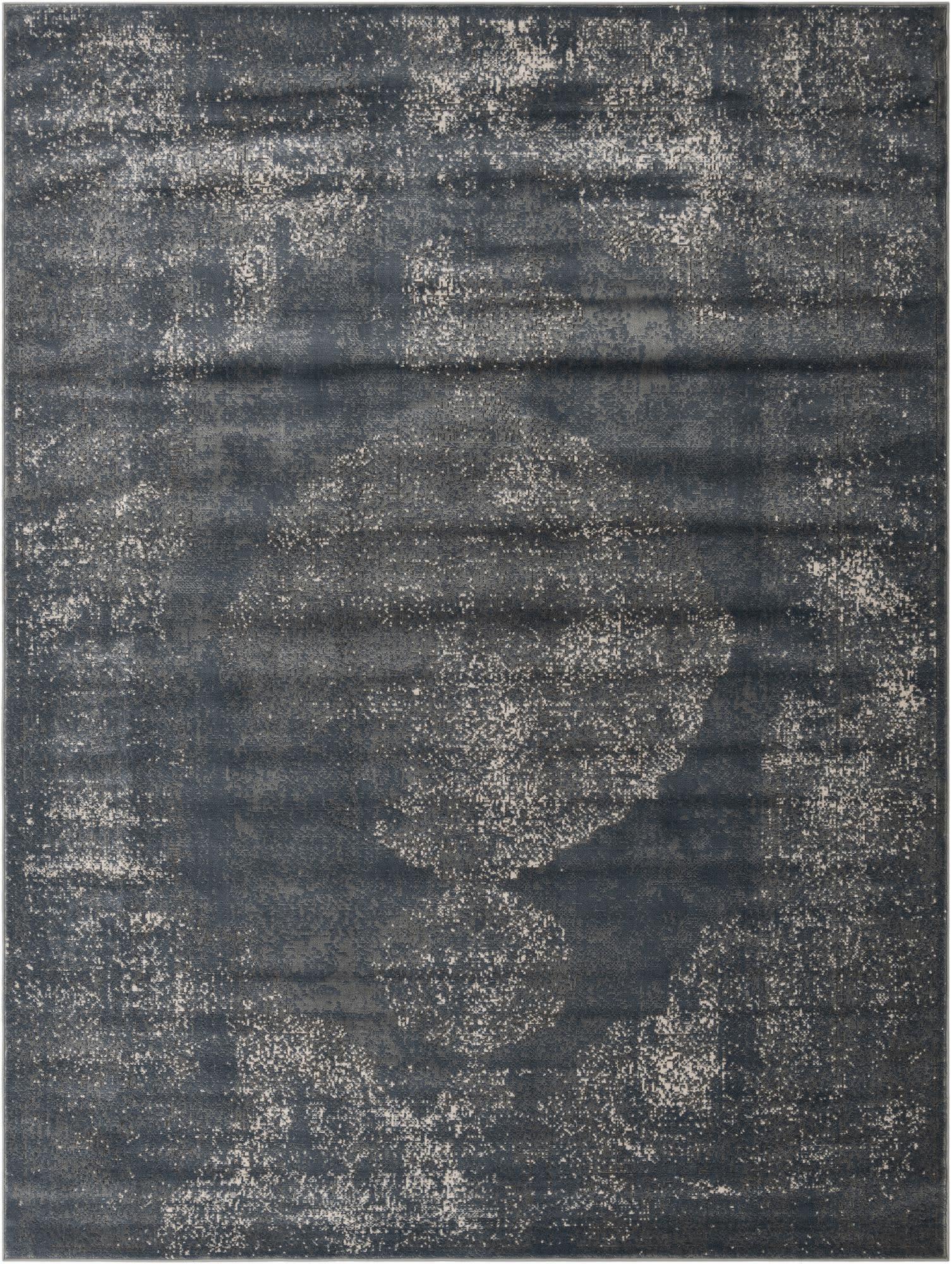 Unique Loom Portland Collection Area Rug - Woodburn (10' x 13' 1" Rectangle Blue/Ivory)