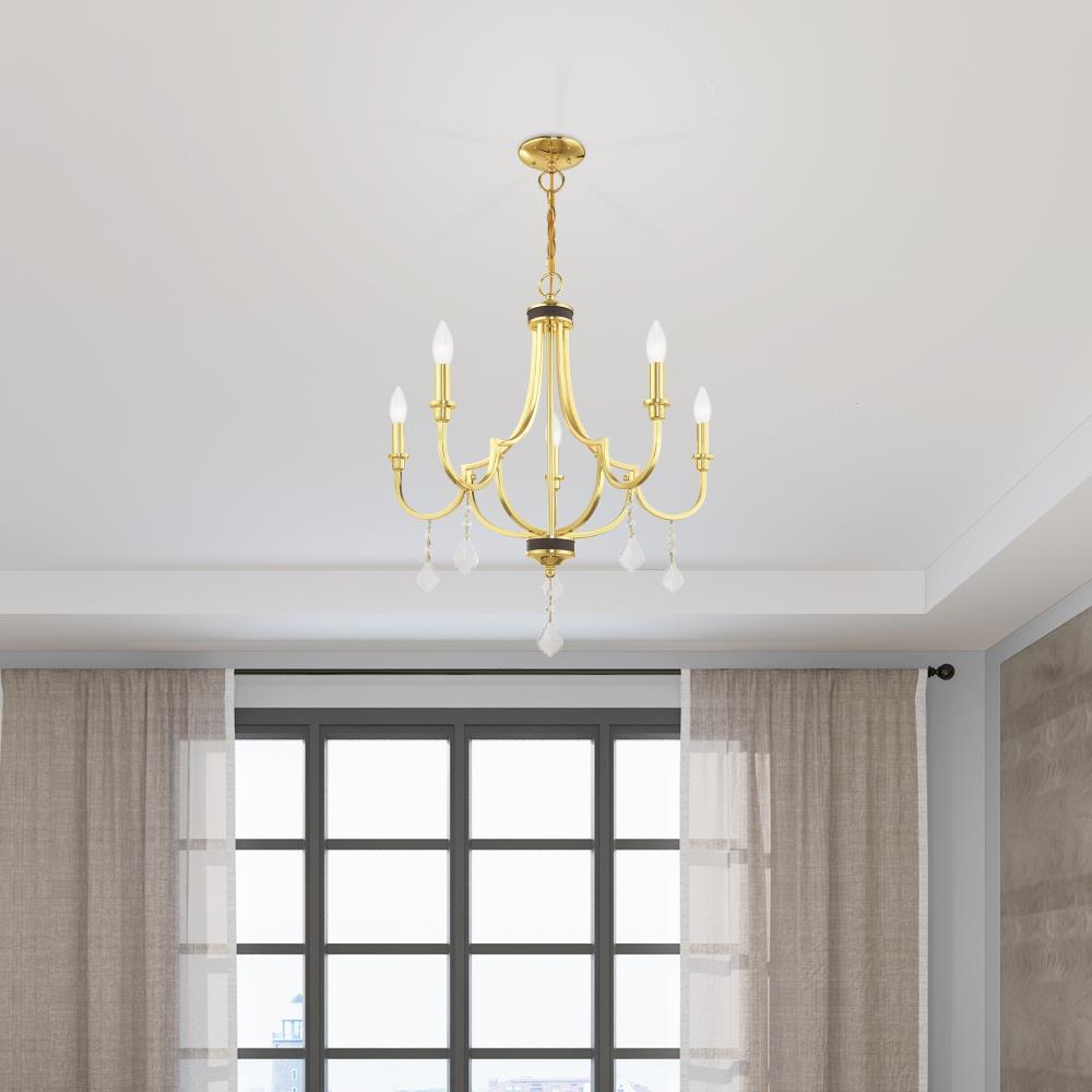 Livex Lighting Glendale 5 - Light Chandelier in  Polished Brass