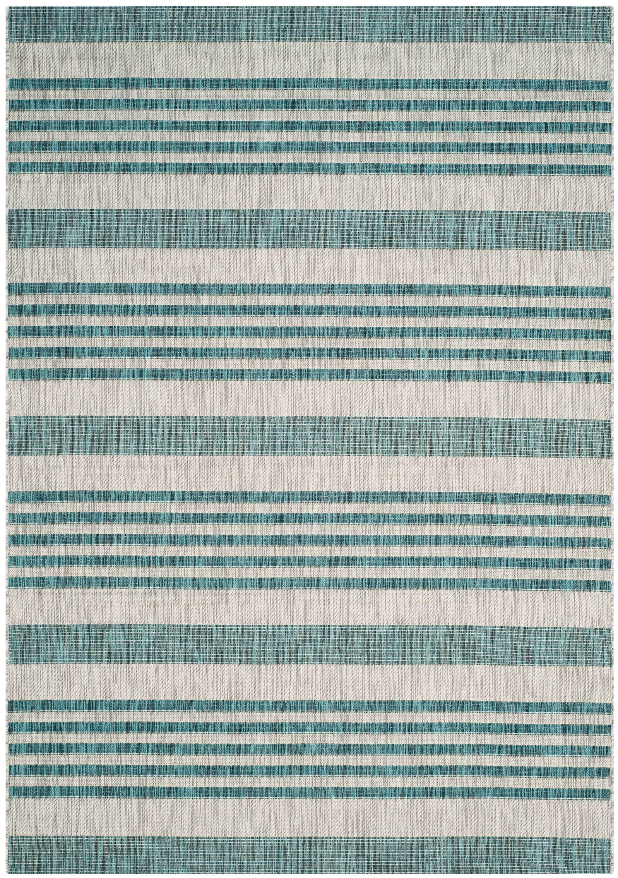 Courtyard CY8062 Power Loomed Indoor and Outdoor Area Rug - Grey/Blue - 5'3"x7'7" - Safavieh