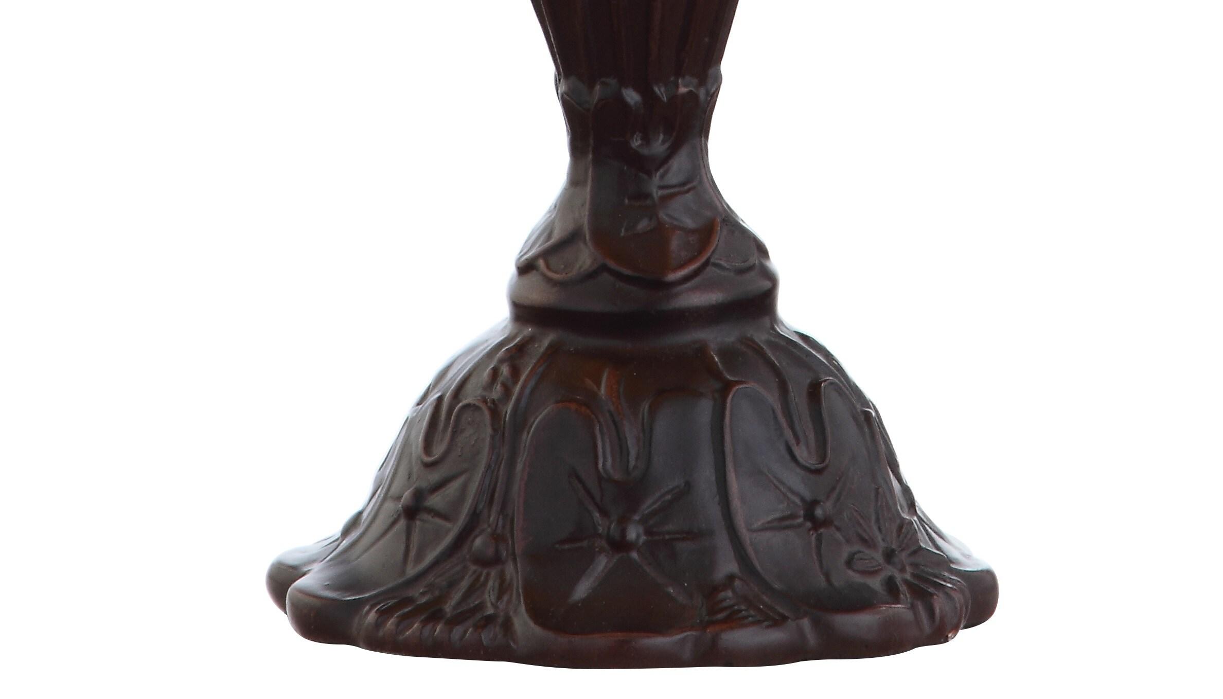 Campbell Tiffany-Style 12.5" LED Table Lamp, Bronze