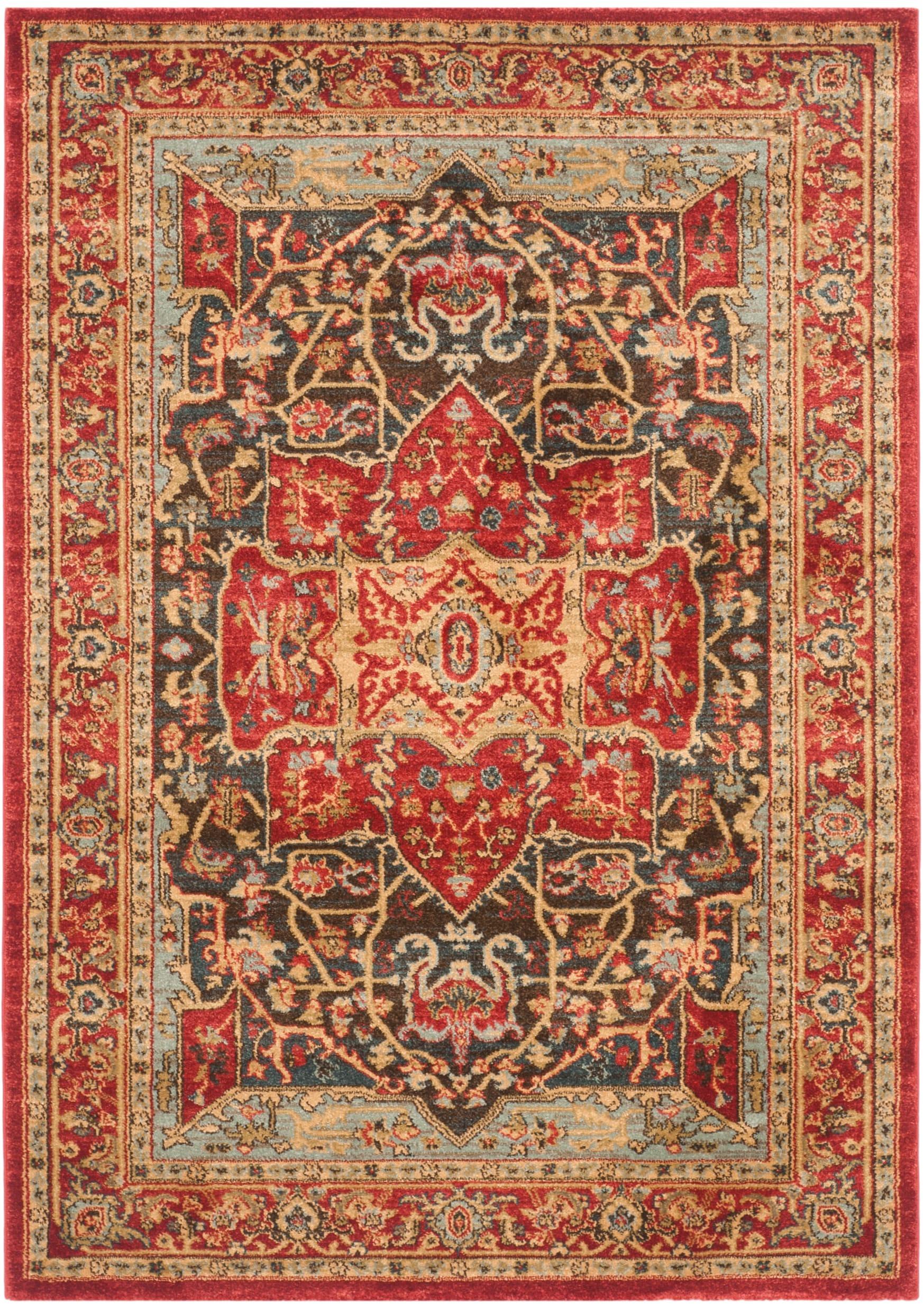 Mahal MAH625 Power Loomed Indoor Accent Rug - Red/Red - 3'x5' - Safavieh.