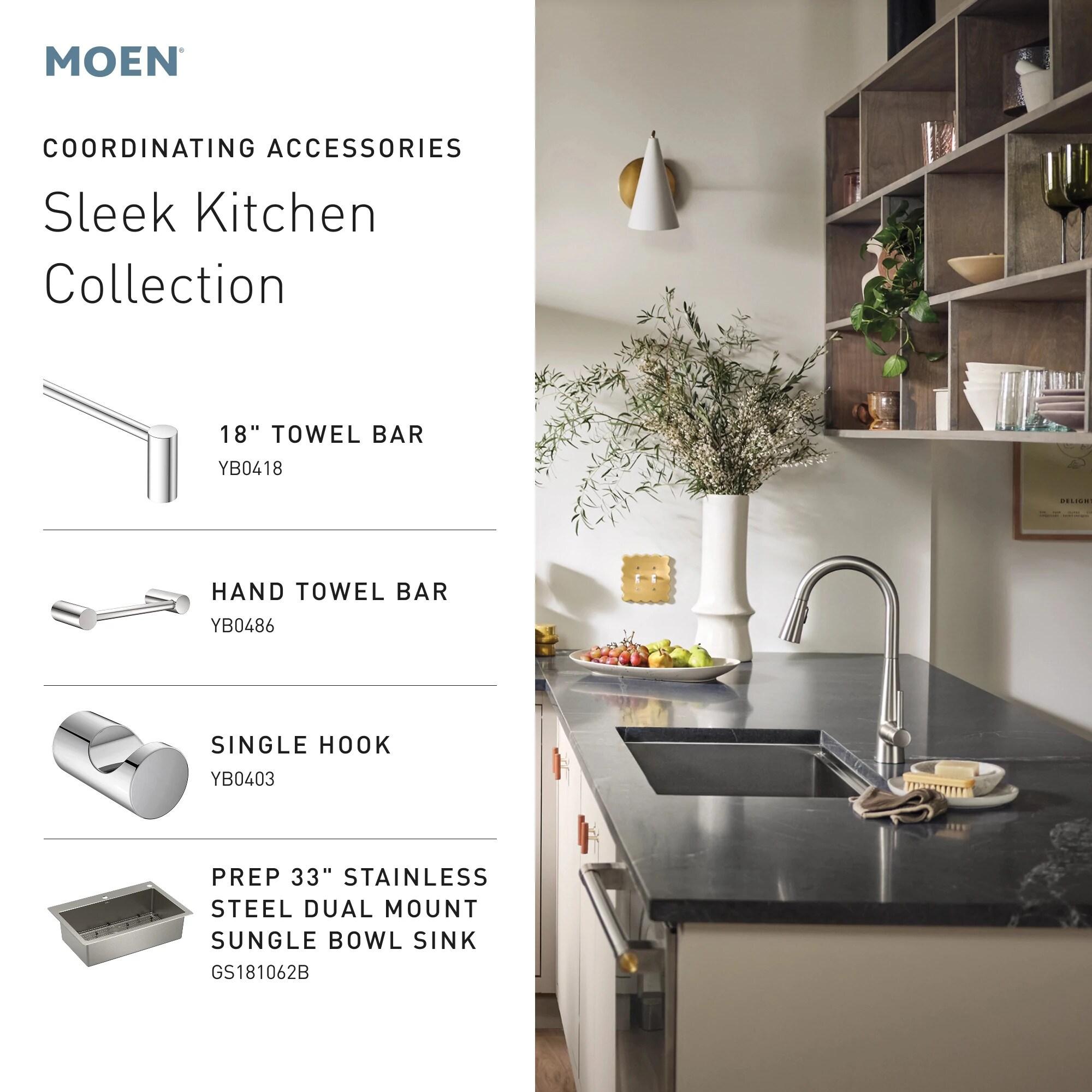 Moen Sleek Pull Down Single Handle Kitchen Faucet with Power Boost Technology and Duralock