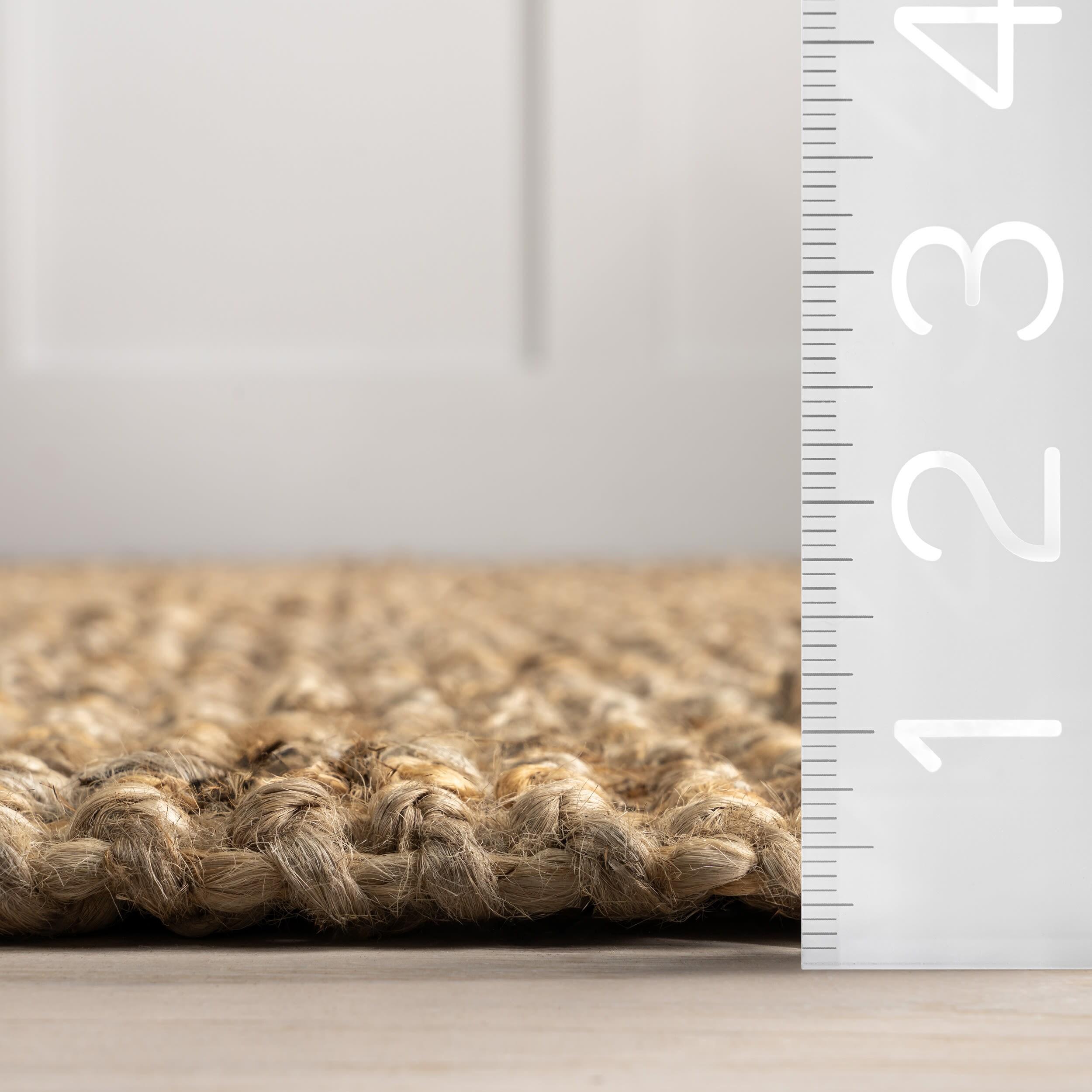 nuLOOM Daniela Chunky Jute Natural 6' x 9' Farmhouse Area Rug