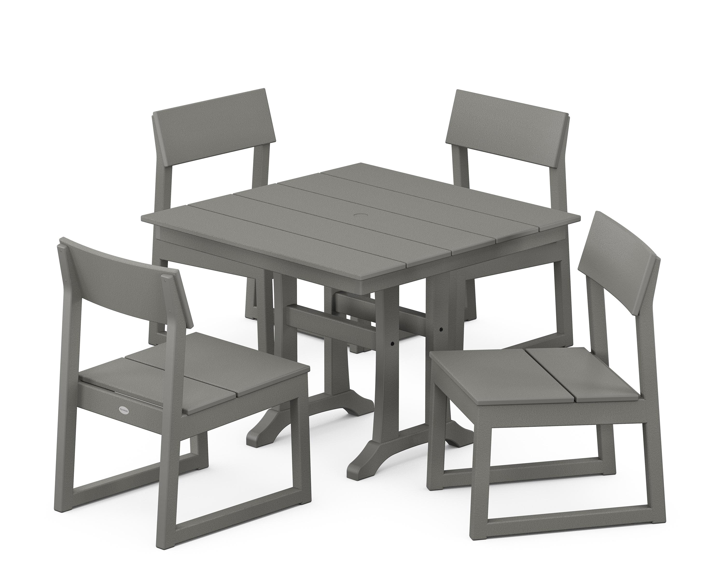 Edge Rectangular 4 - Person 37.63'' Long Dining Set