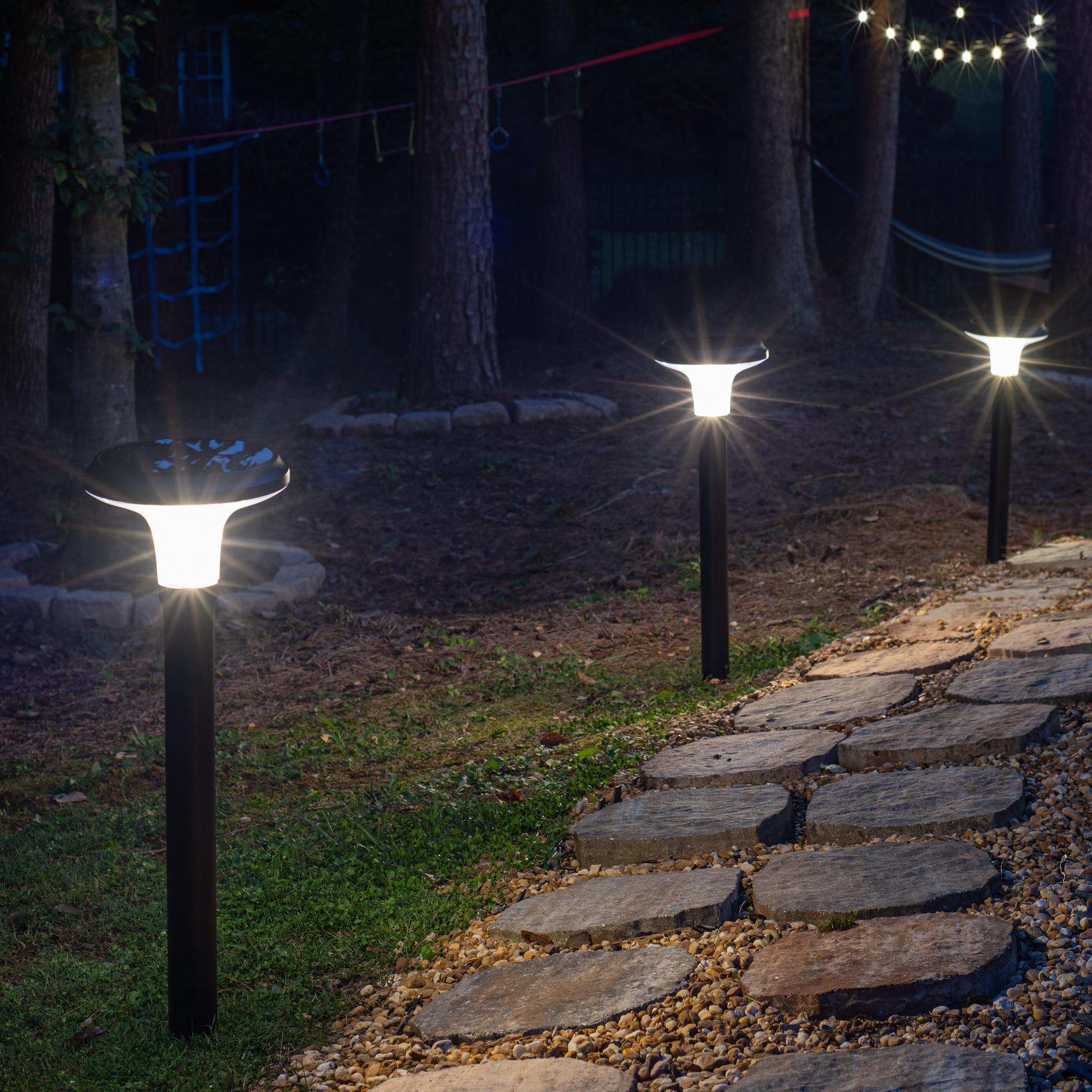 Vantage Solar Commercial Graded Black LED Pathway Bollard Light - 2 pack (Set of 2)