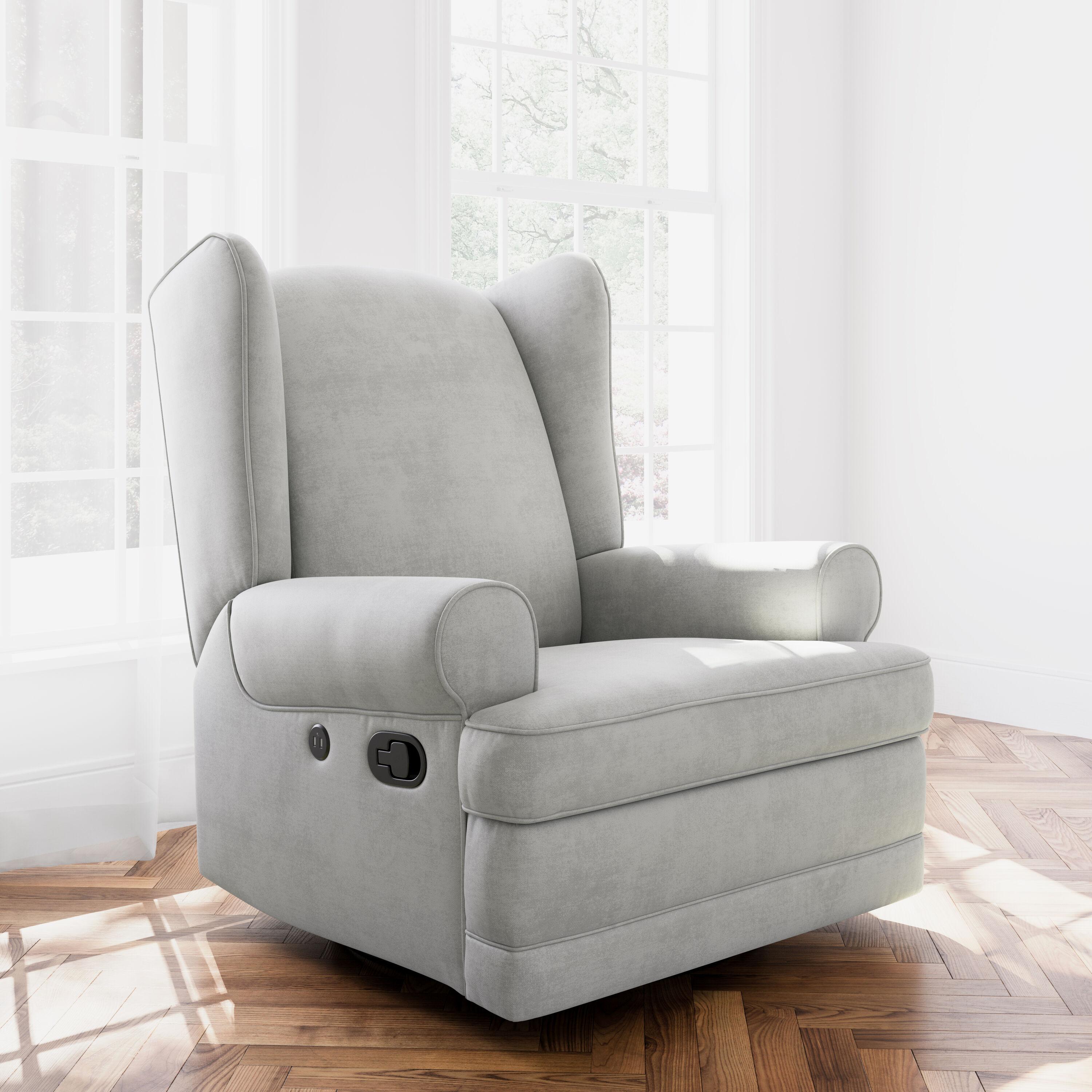 Serenity Swivel Reclining Glider with USB