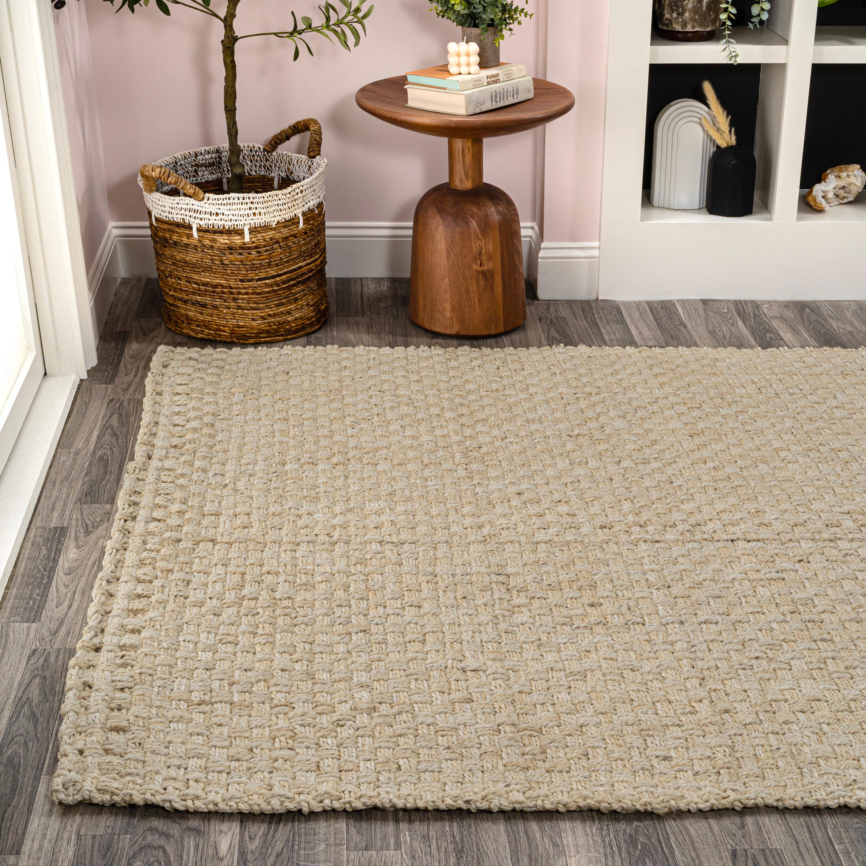 JONATHAN Y Estera Hand Woven Boucle Chunky Jute Ivory 3 ft. x 5 ft. Area Rug
