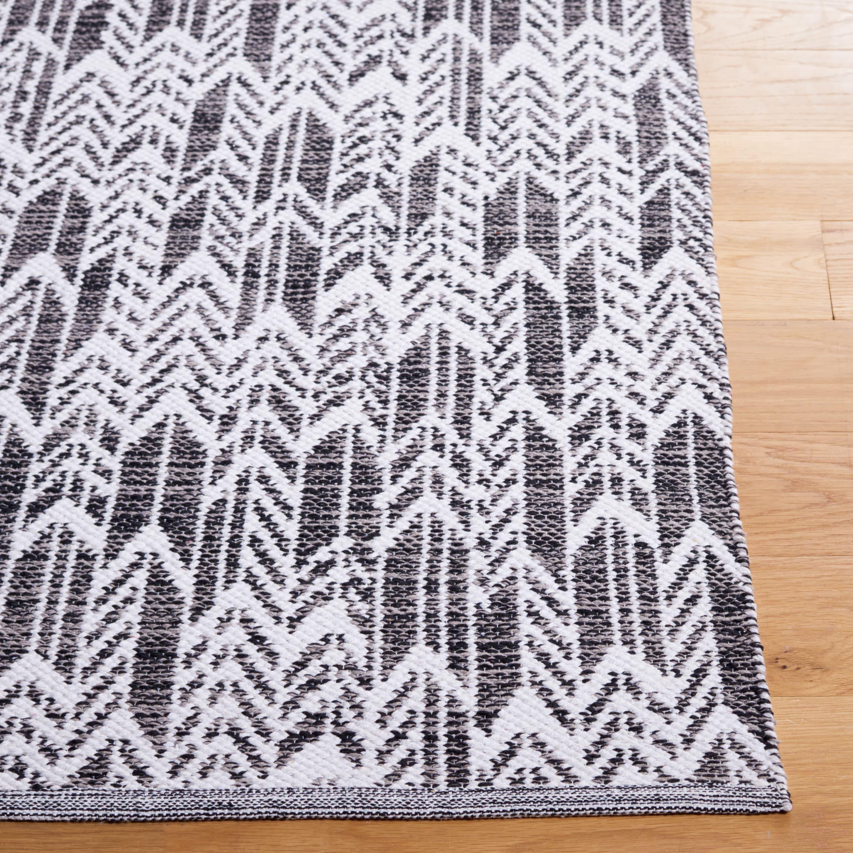 Montauk MTK609 Hand Woven Indoor Accent Rug - Black/Ivory - 3'x5' - Safavieh.