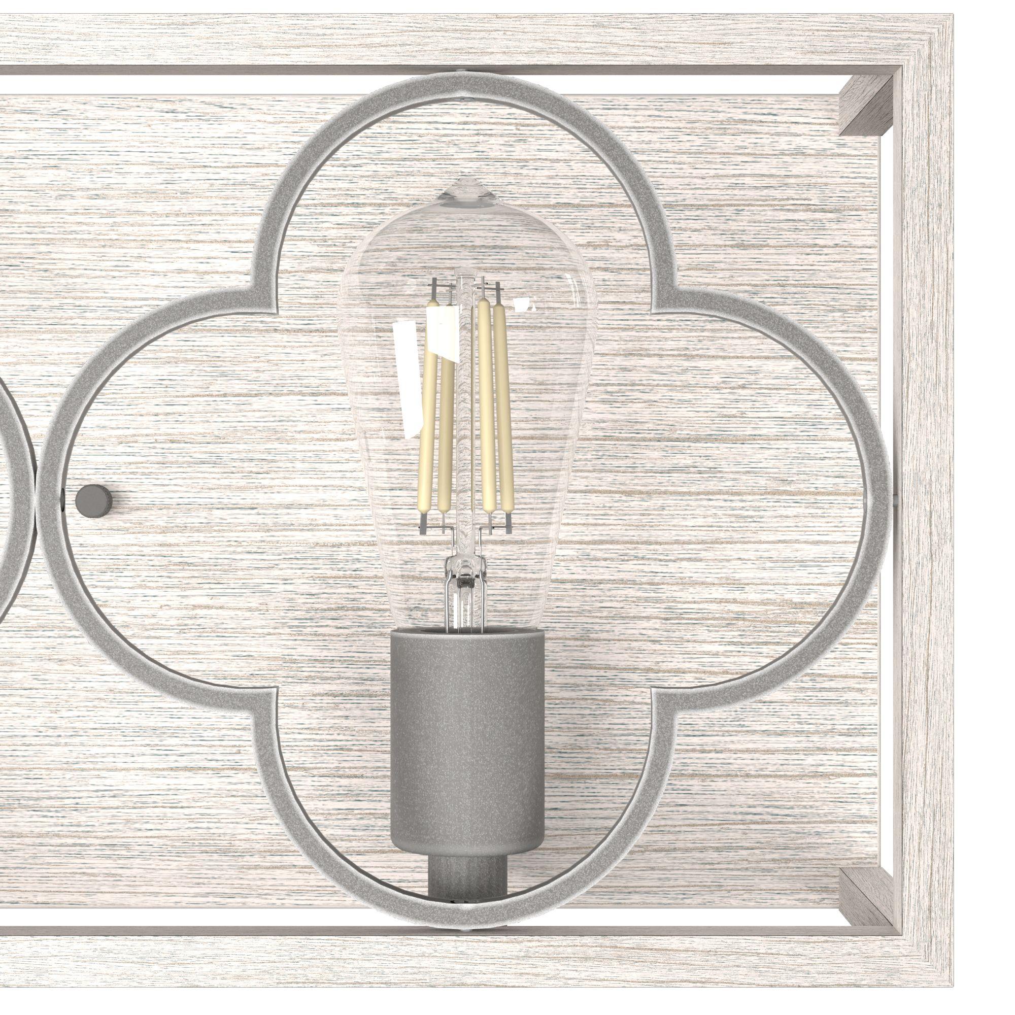 Hunter Fan Gablecrest 4 Light  Flush Mount Bathroom Vanity Wall Light Fixture