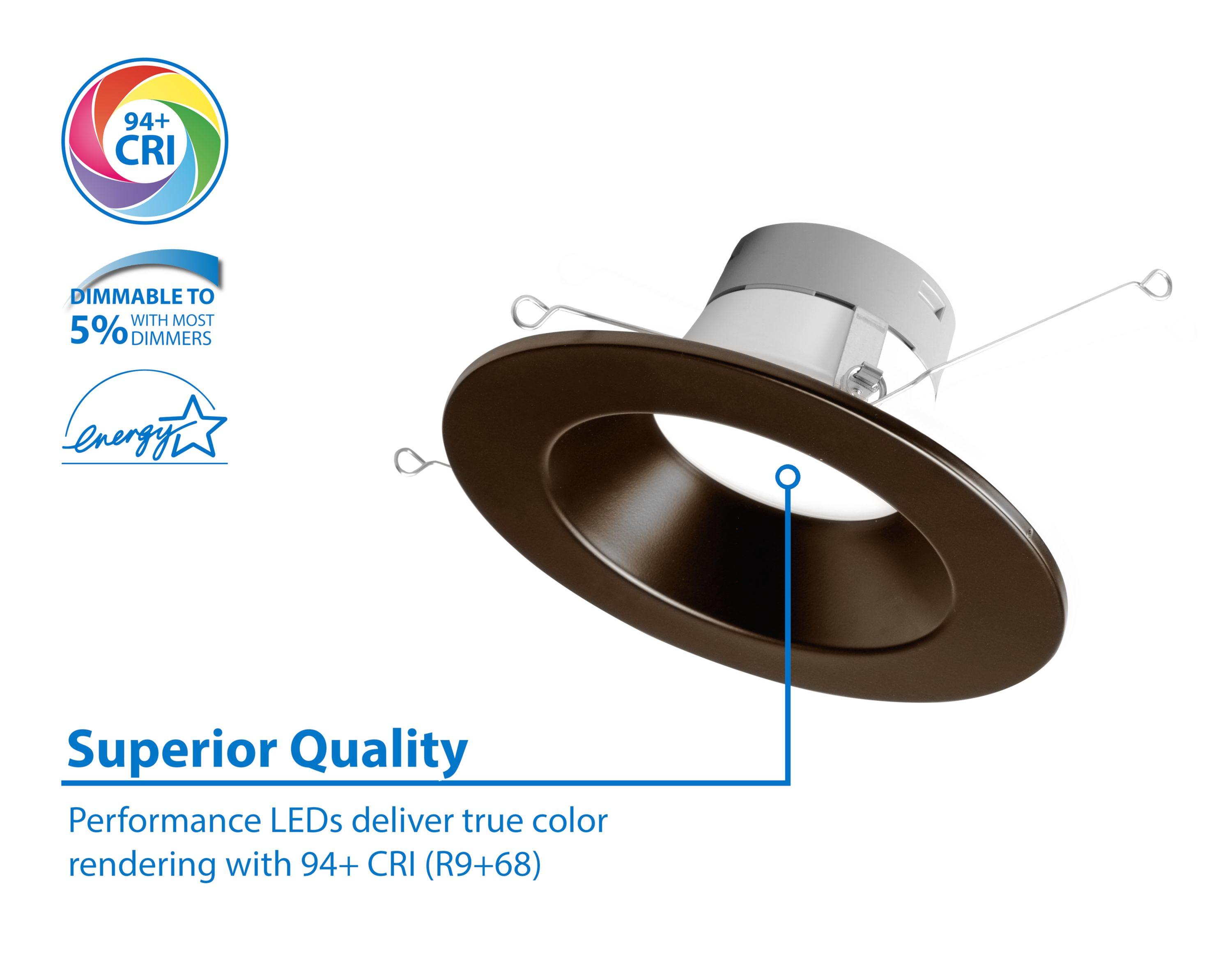 6'' Dimmable Air-Tight IC Rated LED Retrofit Recessed Lighting Kit