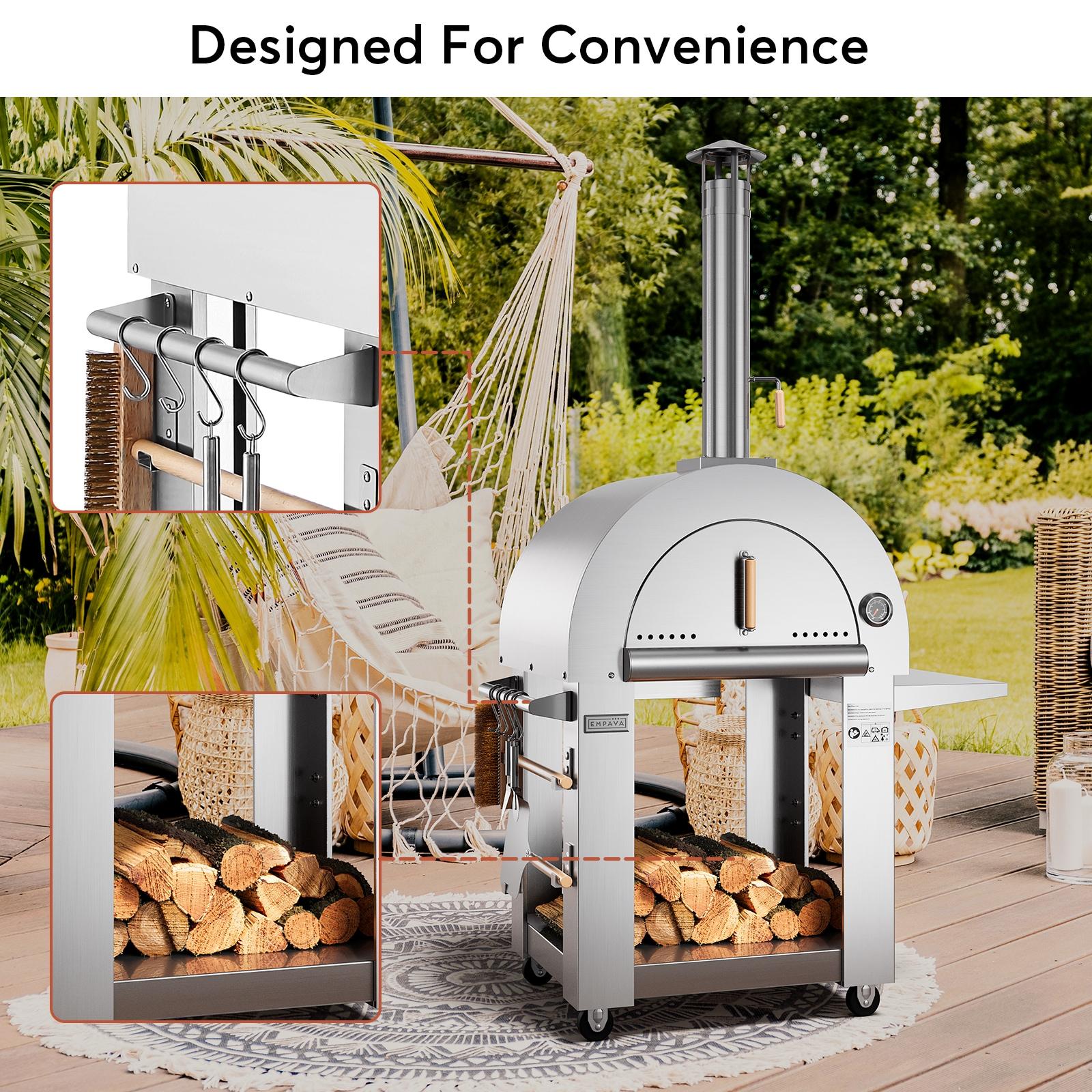 Empava Stainless Steel Freestanding Wood-Fired Pizza Oven & Reviews | Wayfair