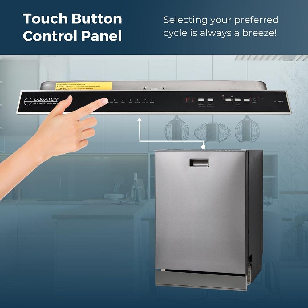 Equator 24 in Dishwasher Top Control 3 Rack 15 place 3.4g QUIET 51 dB 110V EStar