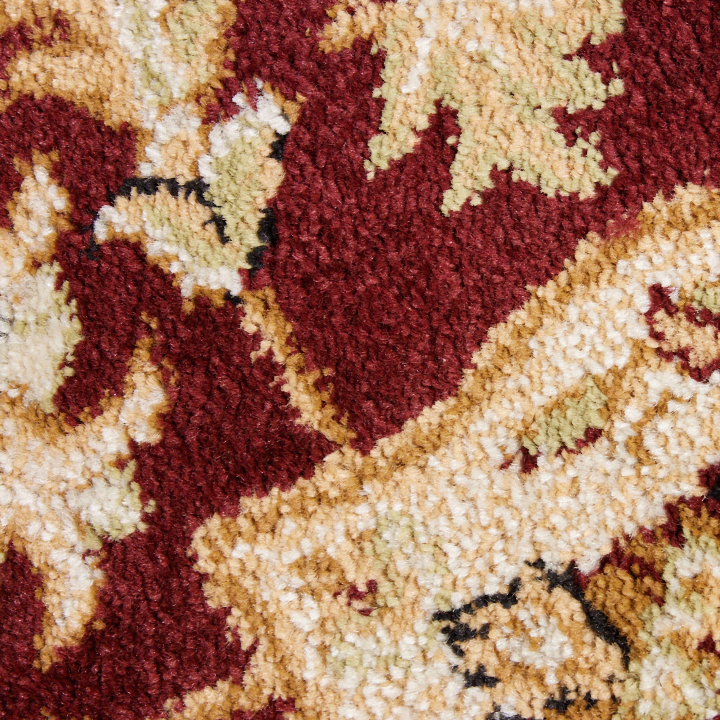World Rug Gallery Traditional Oriental Medallion Area Rug - Burgundy 7'10" x 10'2"