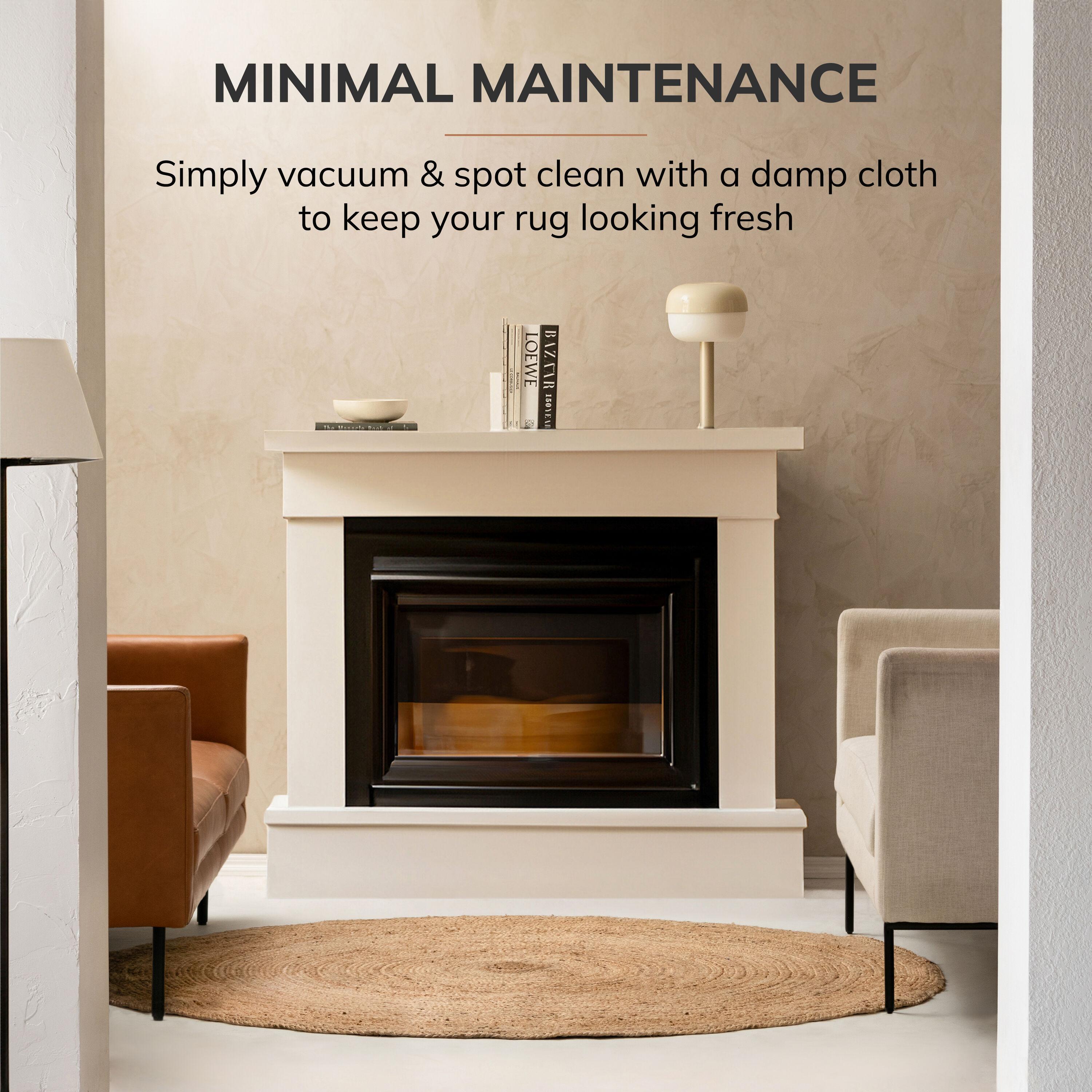 4'x4' Solid Area Rug Natural - Anji Mountain