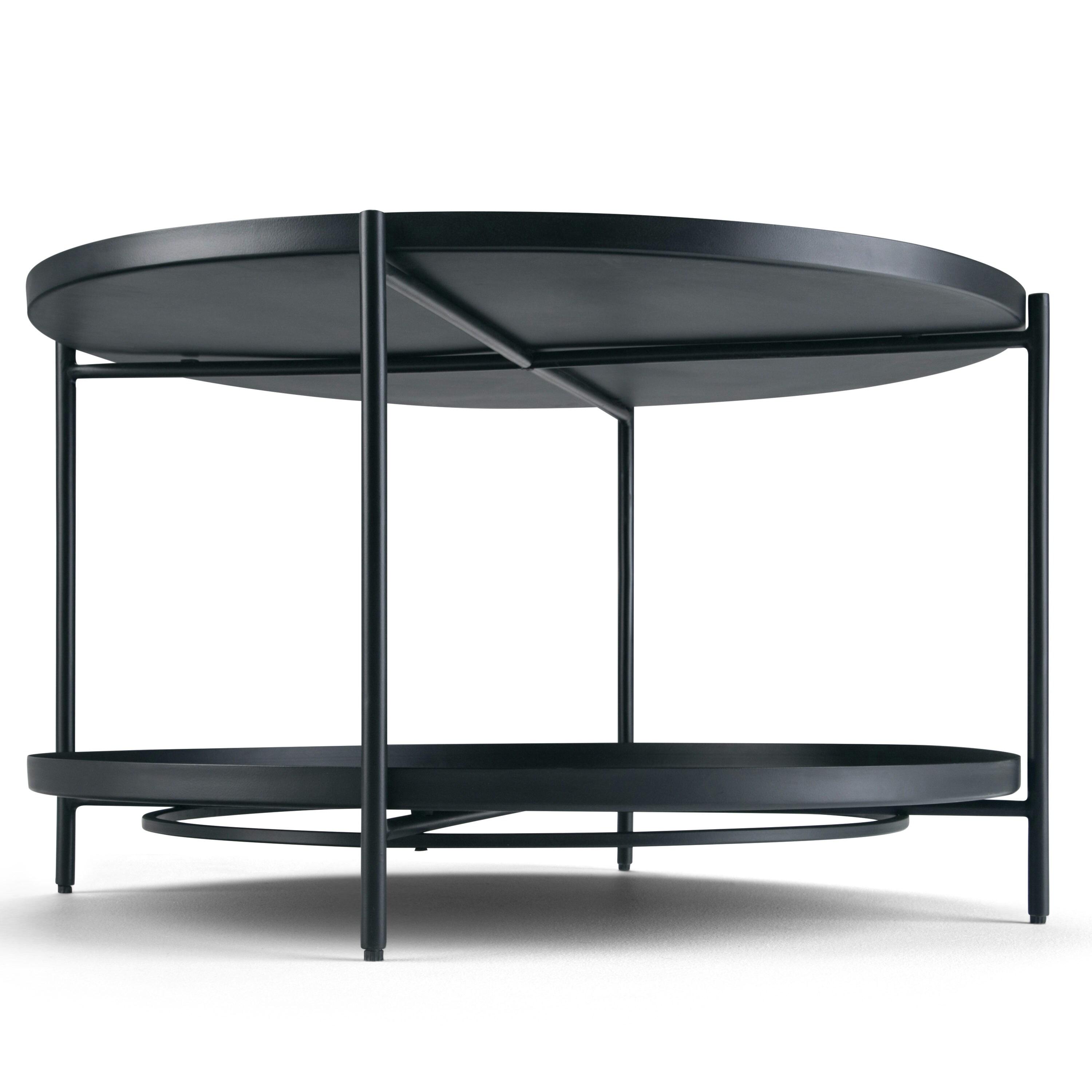Simpli Home Monet Industrial 32 " Metal Metal Coffee Table in Black