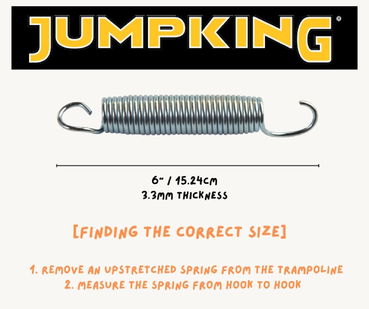 Jumpking Jumpking Heavy Duty Trampoline Springs Various Sizes for Trampolines, Stainless Steel Trampoline Replacement Springs including Spring Pulling Tool (Set of 5)