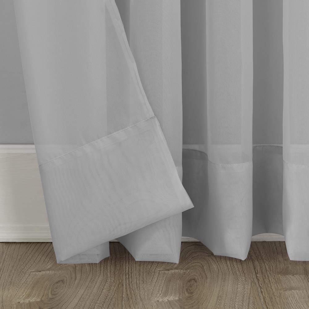 Collections Etc Emily Sheer Voile Fabric Grommet Top Window Panels