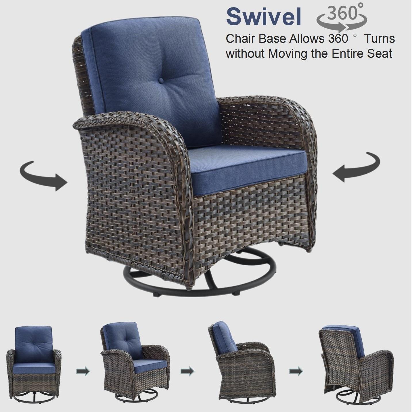 POCASSY Wicker Outdoor Glider