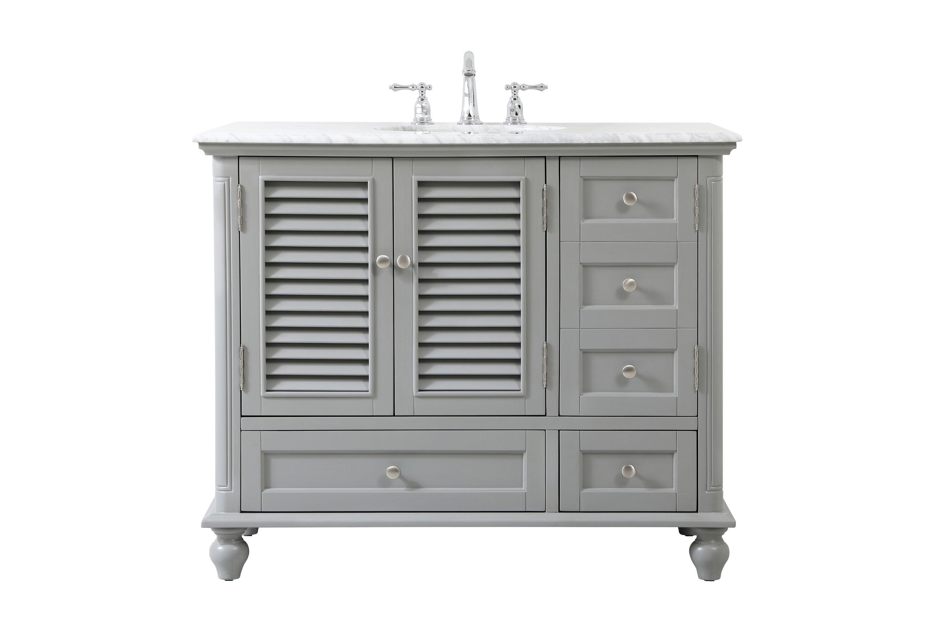 Elegant Kitchen and Bath Elegant Kitchen and Bath 42 Inch Single Bathroom Vanity