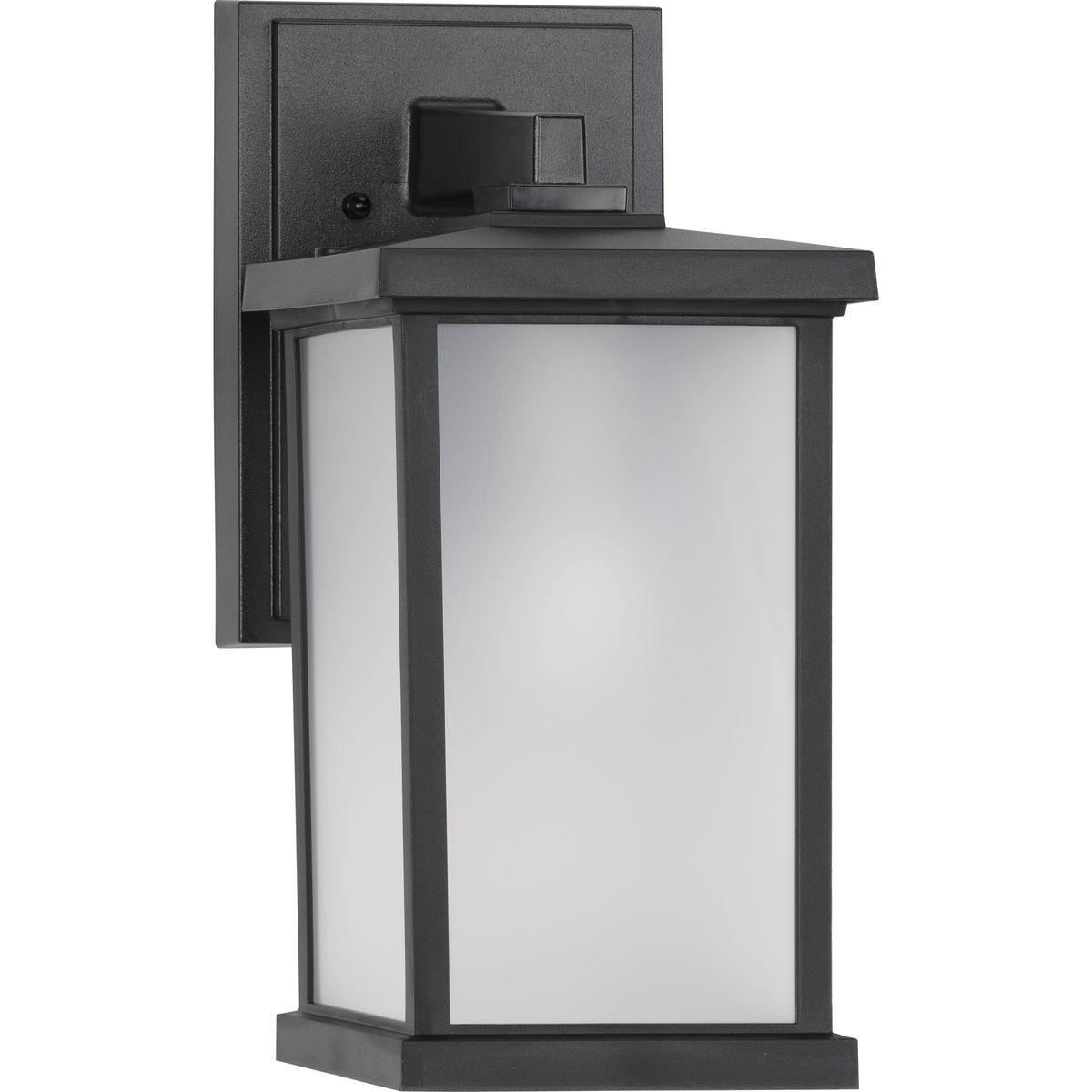 Progress Lighting, Trafford, 1-Light Outdoor Wall Light, Textured Black, Polycarbonate Material