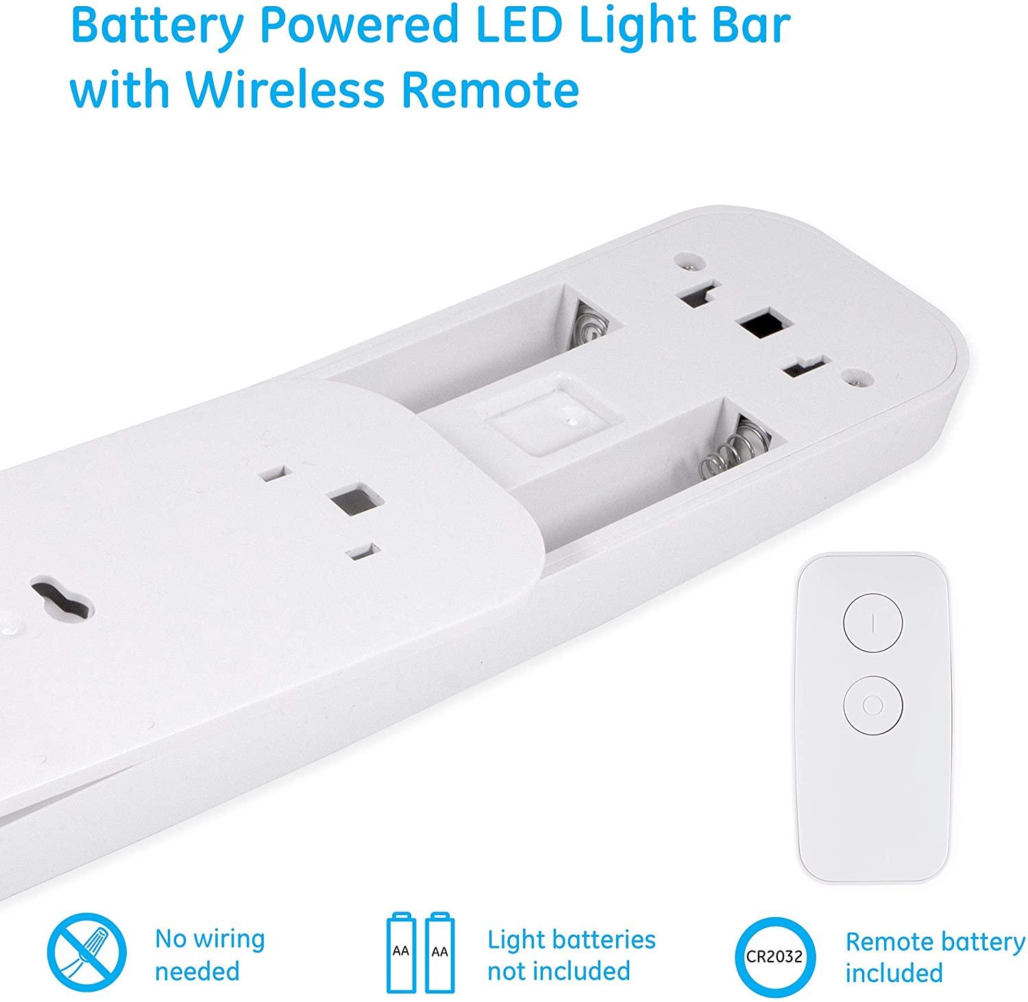 GE 12-in Battery LED Under Cabinet Light Bar with Remote