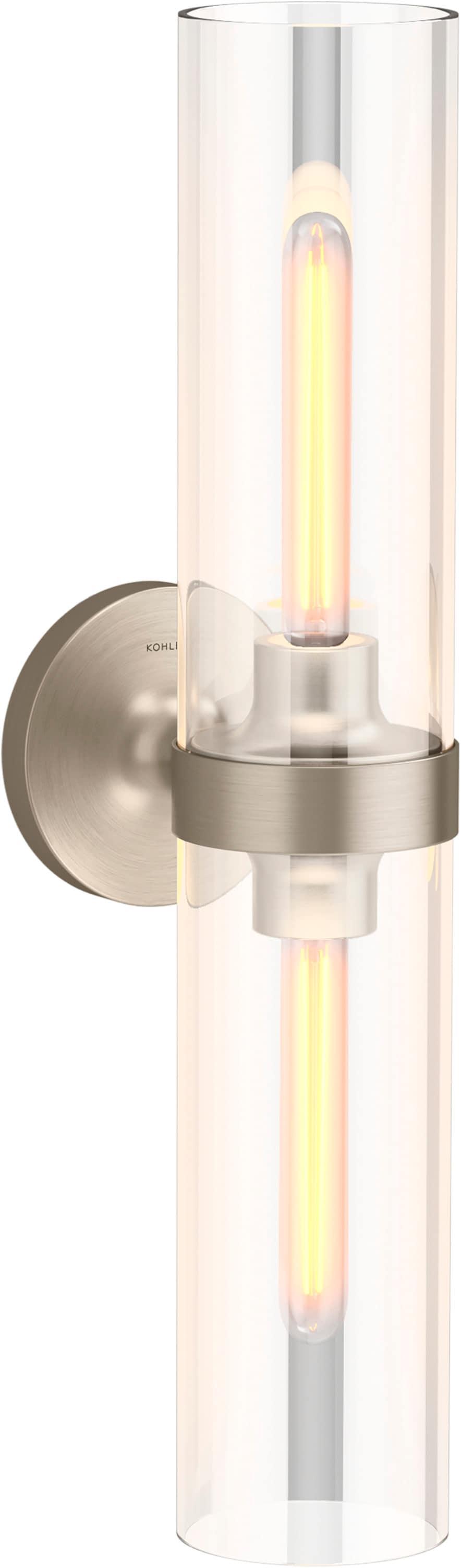 Purist™ 2 Light Indoor Bathroom Vanity Light Fixture, UL Listed