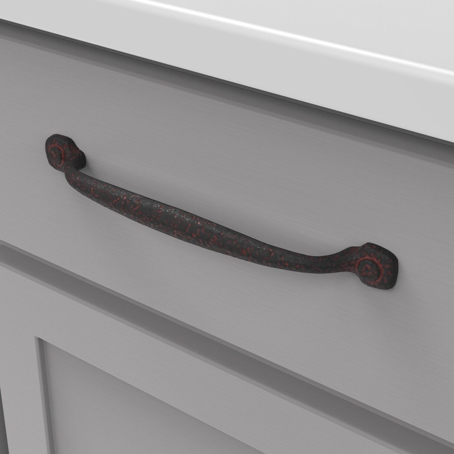 Refined Rustic Kitchen Cabinet Handles, Solid Core Drawer Pulls for Cabinet Doors
