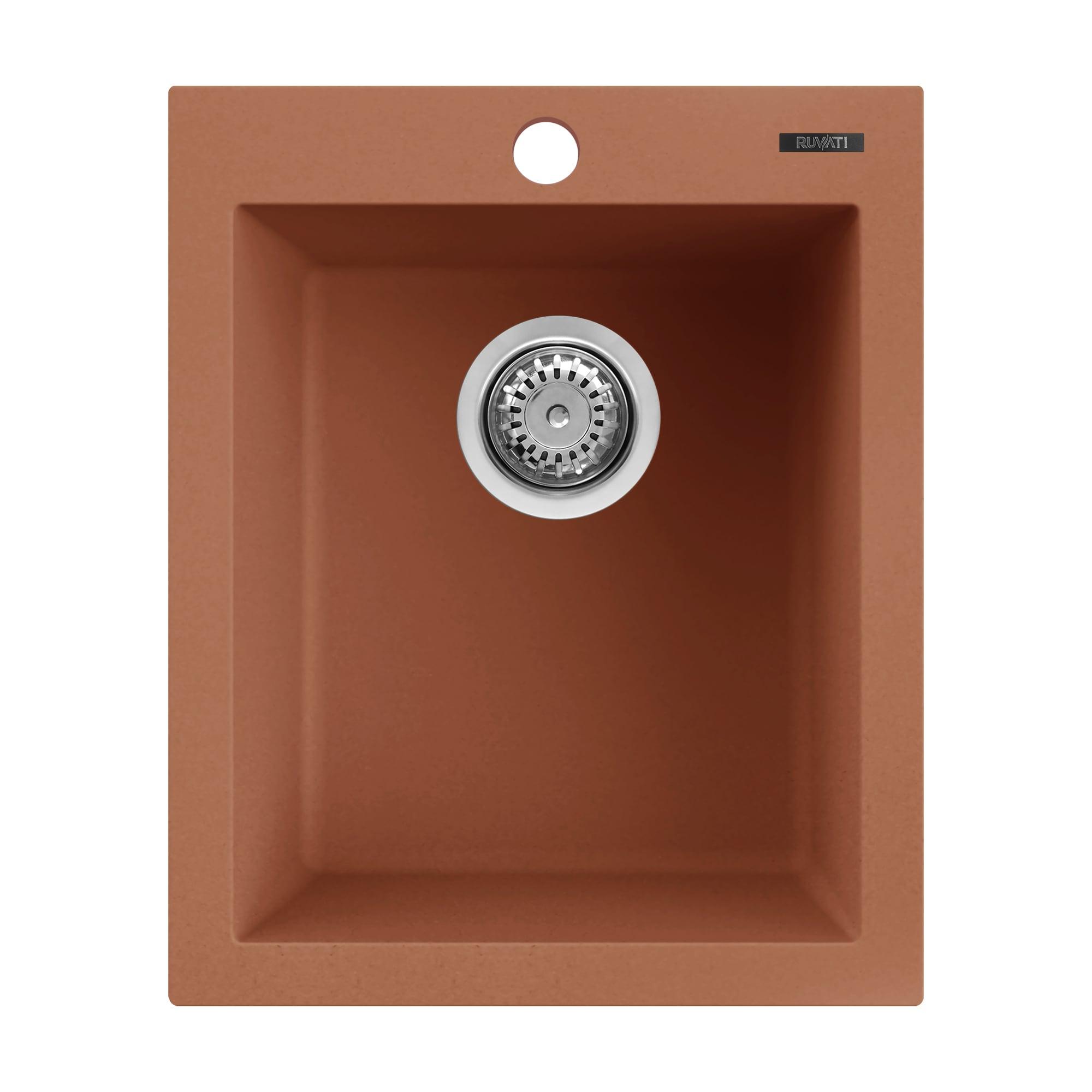 Ruvati 16 x 20 inch epiGranite Topmount Granite Composite Single Bowl Kitchen Sink